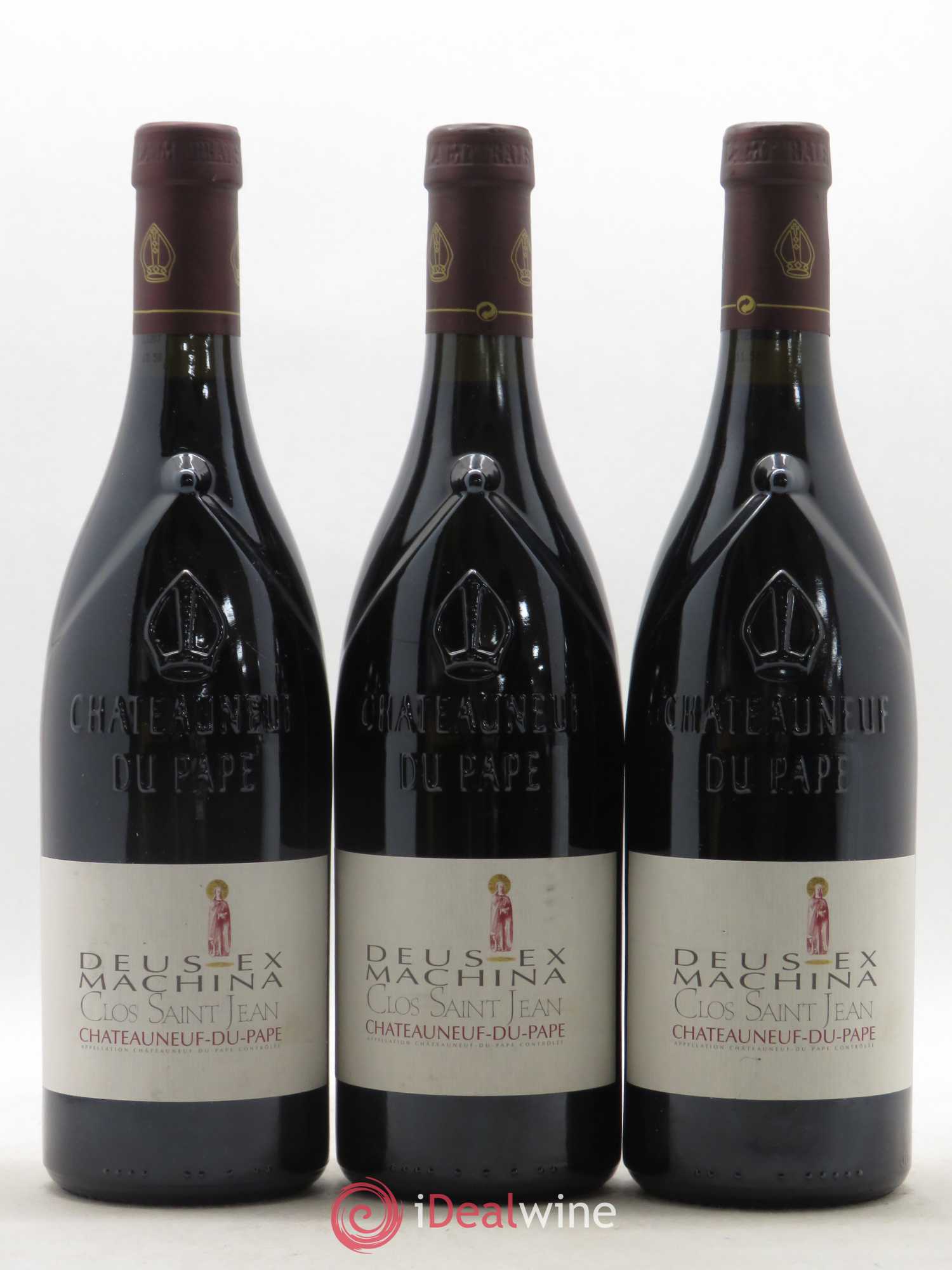 Châteauneuf-du-Pape Clos Saint-Jean Deus Ex Machina Pascal et Vincent Maurel 2012 - Lot de 3 bouteilles - 0