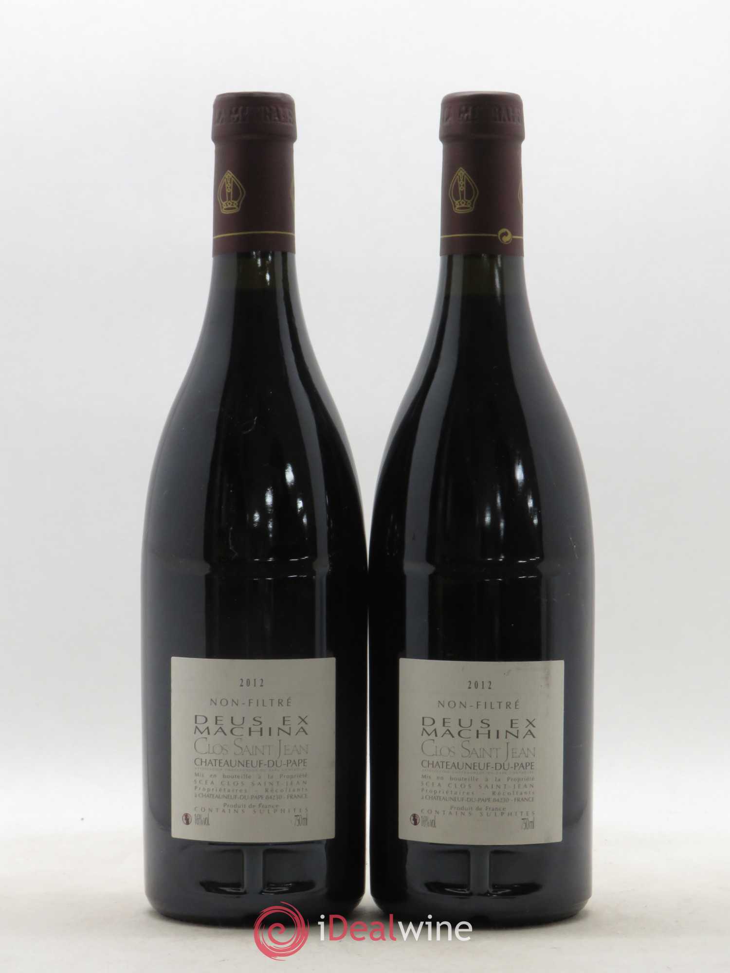 Châteauneuf-du-Pape Clos Saint-Jean Deus Ex Machina Pascal et Vincent Maurel 2012 - Lot de 2 bouteilles - 1