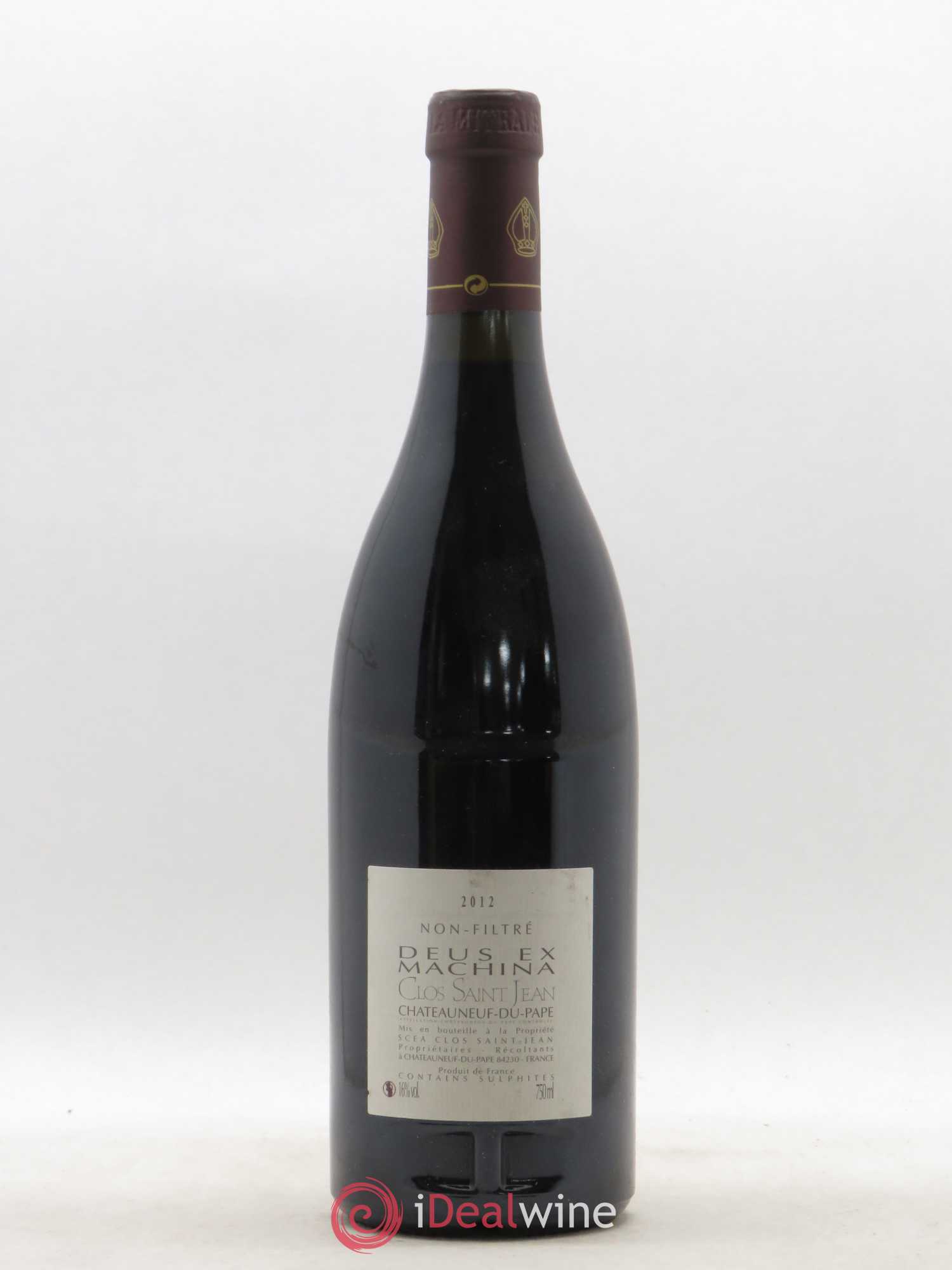 Châteauneuf-du-Pape Clos Saint-Jean Deus Ex Machina Pascal et Vincent Maurel 2012 - Lot de 1 bouteille - 1