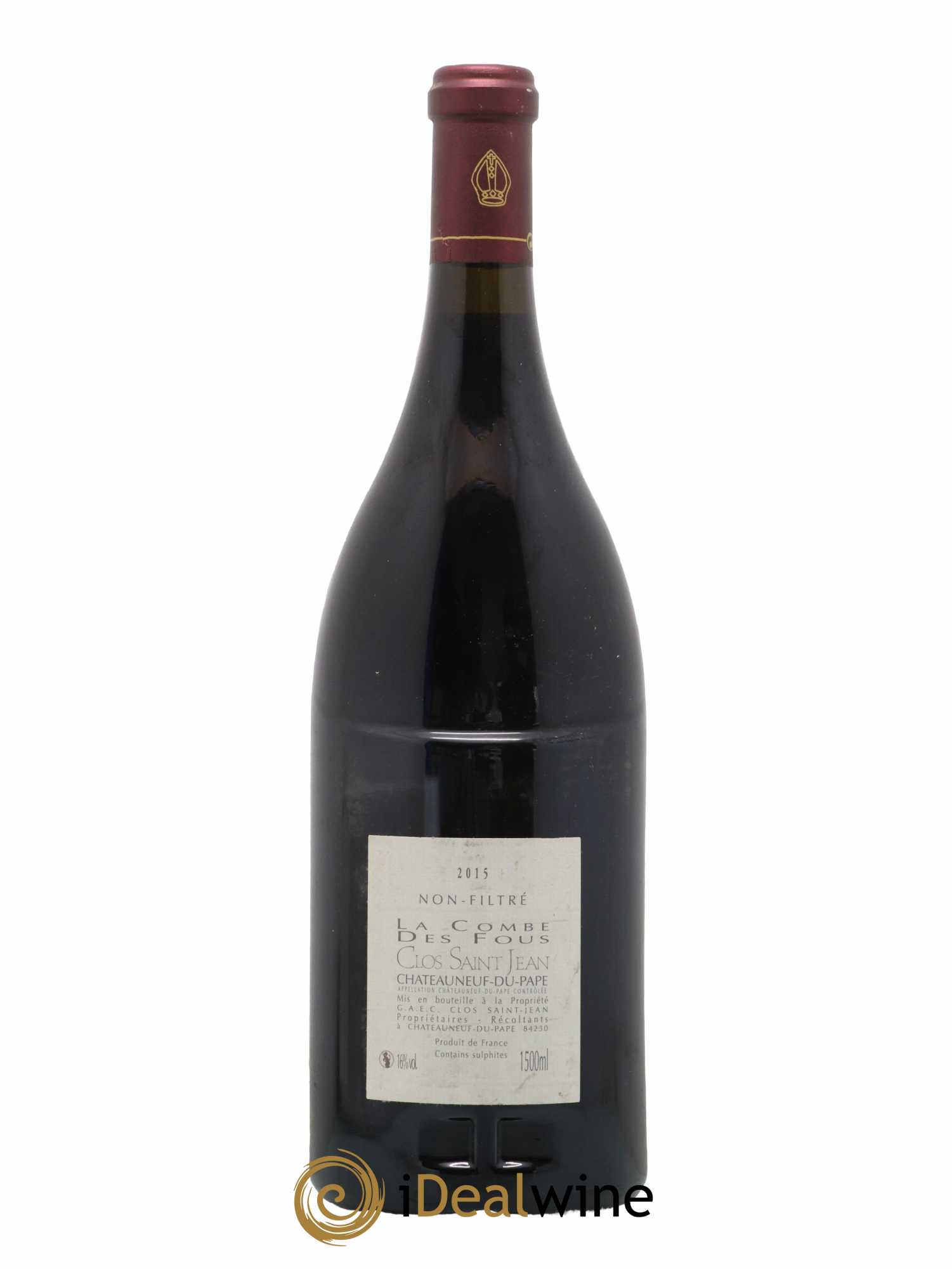 Châteauneuf-du-Pape Clos Saint-Jean La Combe des Fous Pascal et Vincent Maurel 2015 - Lot de 1 magnum - 1