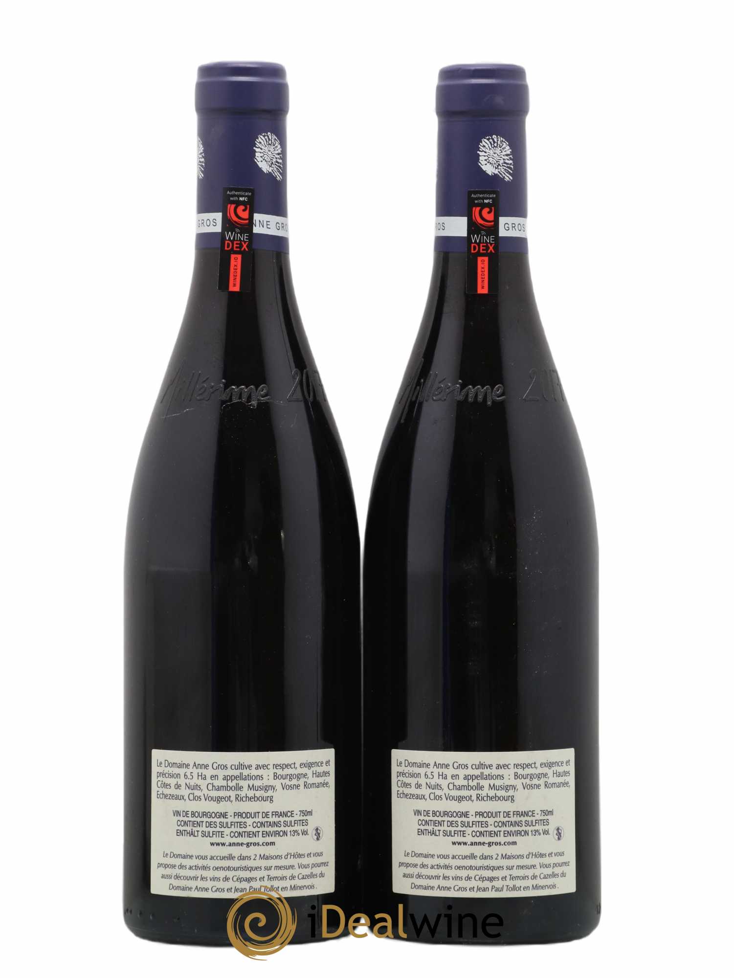 Richebourg Grand Cru Anne Gros 2017 - Lot of 2 bottles - 1