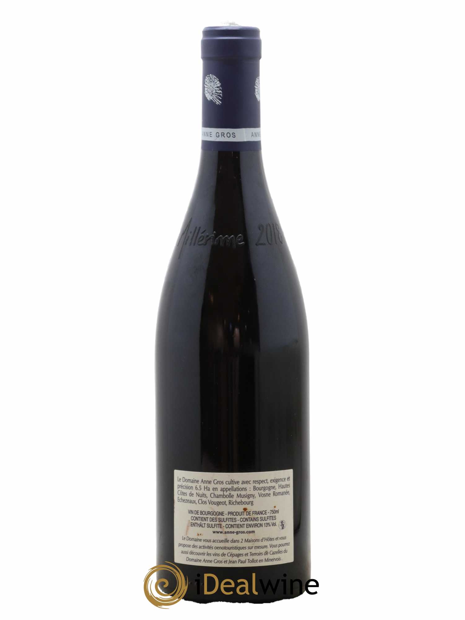 Clos de Vougeot Grand Cru Le Grand Maupertui Anne Gros 2018 - Lot de 1 bouteille - 1