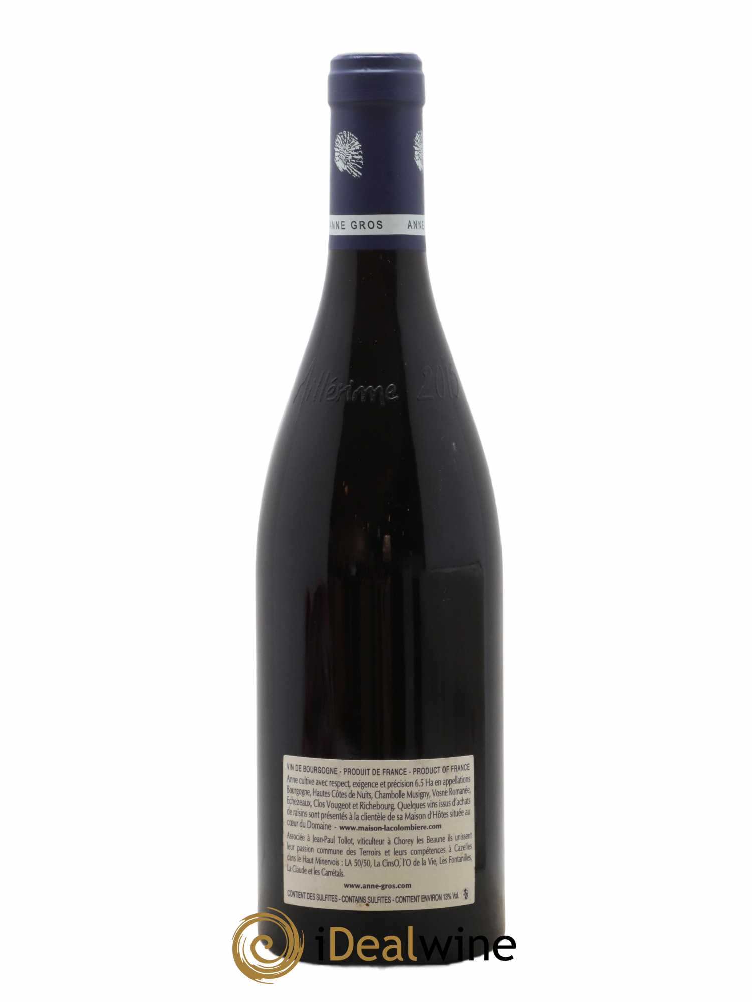 Vosne-Romanée Les Barreaux Anne Gros 2015 - Lot de 1 bouteille - 1