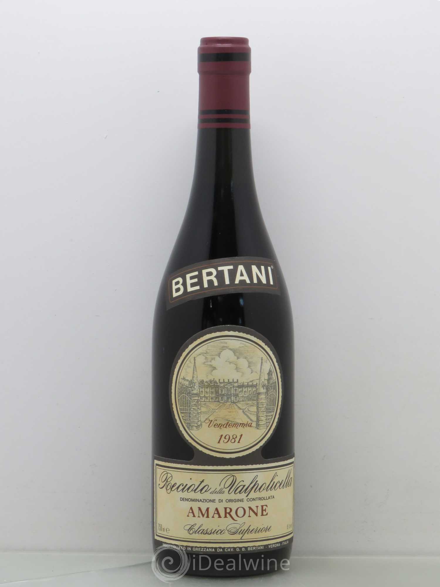 Amarone della Valpolicella DOC Reciotto Bertani 1981 - Lot de 1 bouteille - 0
