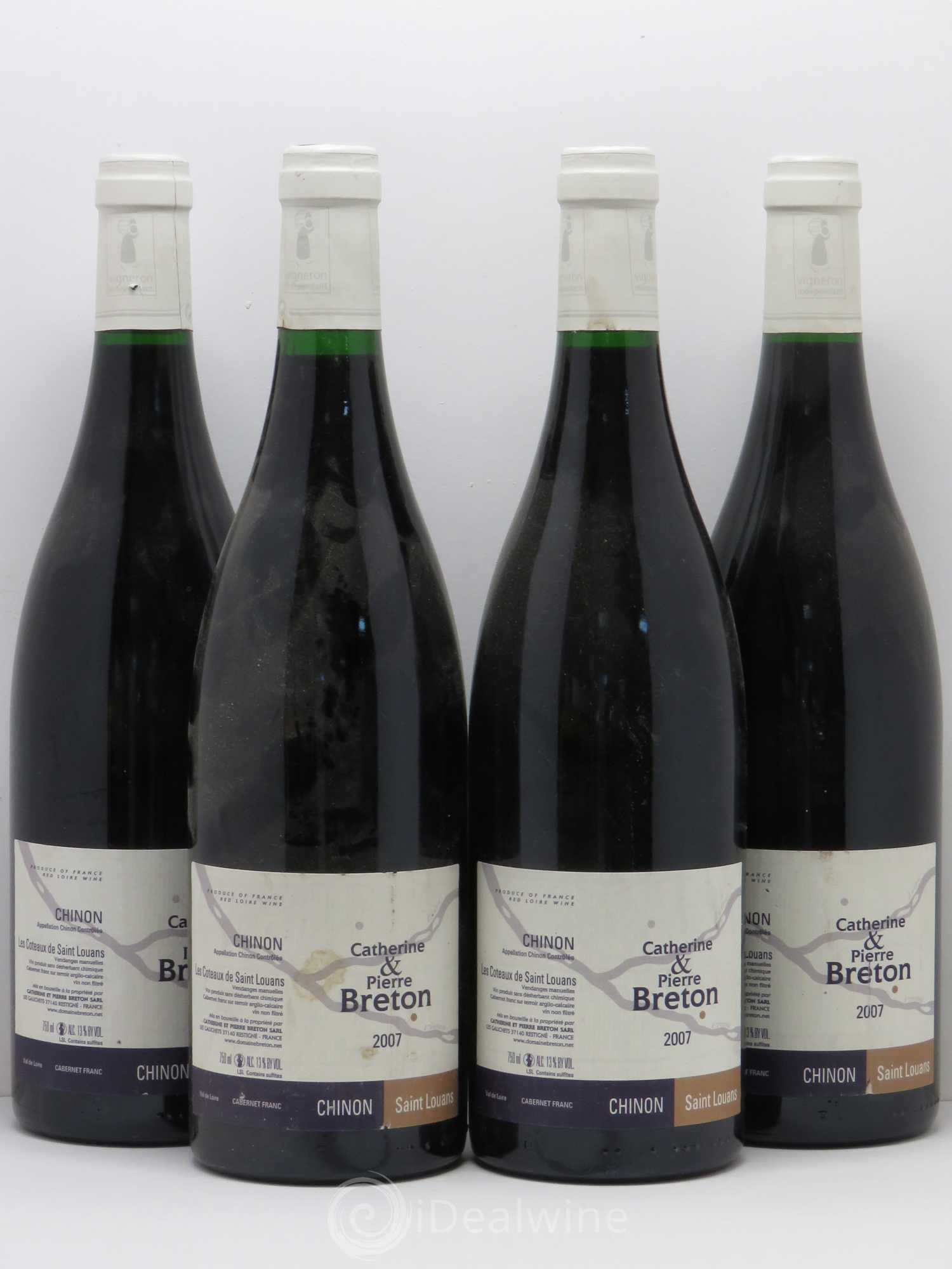 Chinon Saint Louans Pierre Breton 2007 - Posten von 4 Flaschen - 0