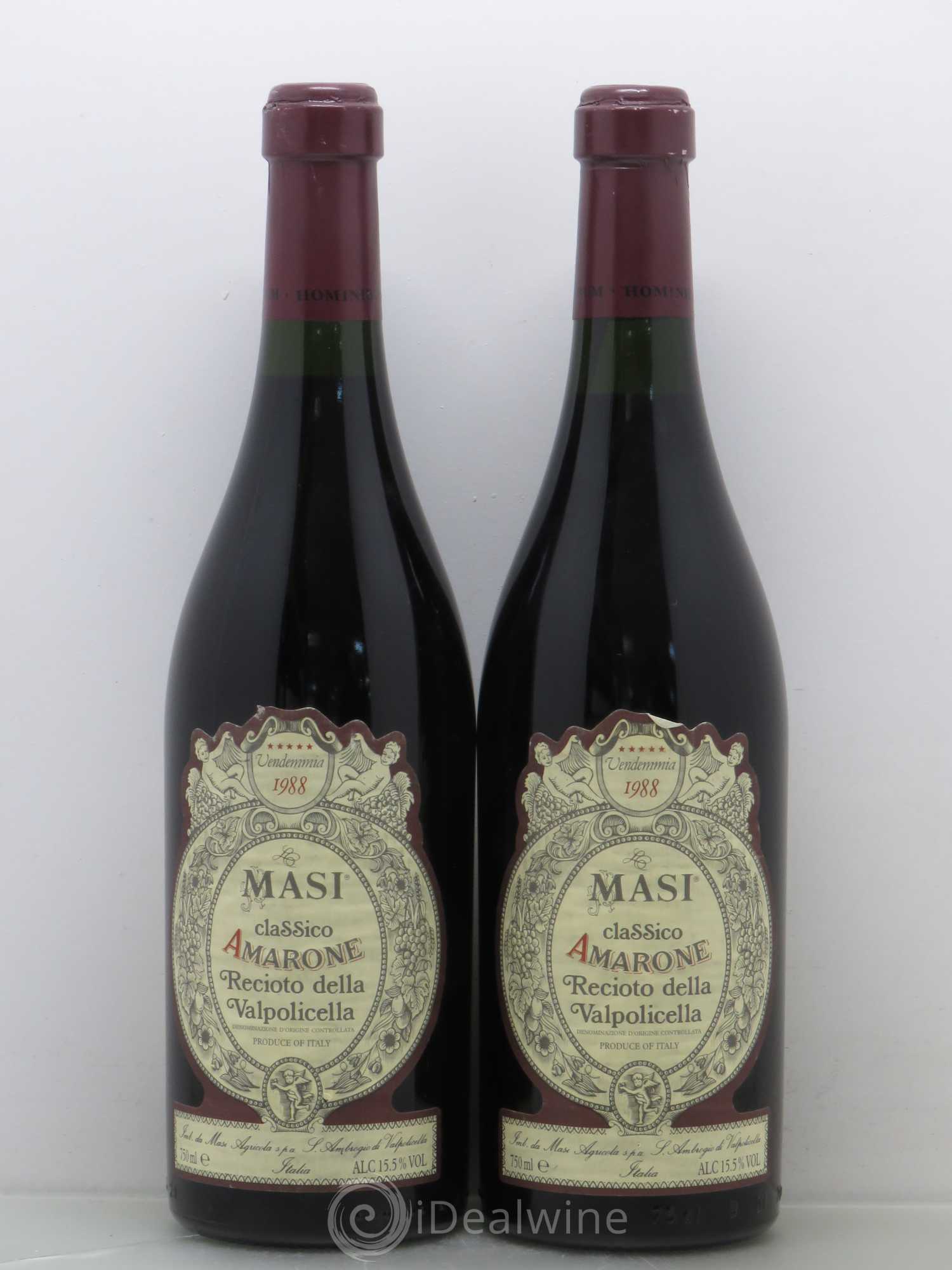 Amarone della Valpolicella DOC Masi Classico Reciotto 1988 - Lot de 2 bouteilles - 0