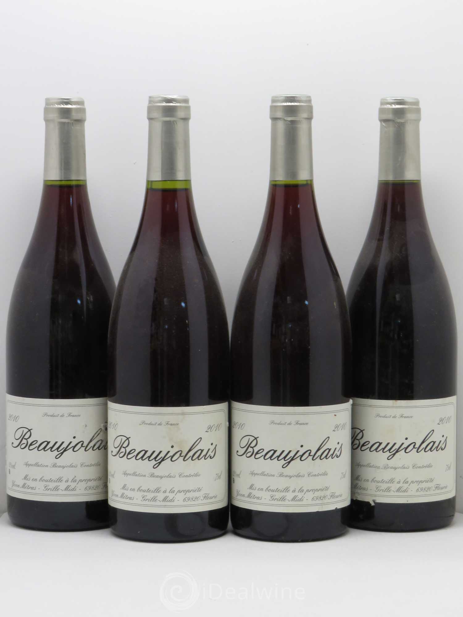 Beaujolais 1ère mise Yvon Métras 2010 - Lot de 4 bouteilles - 0