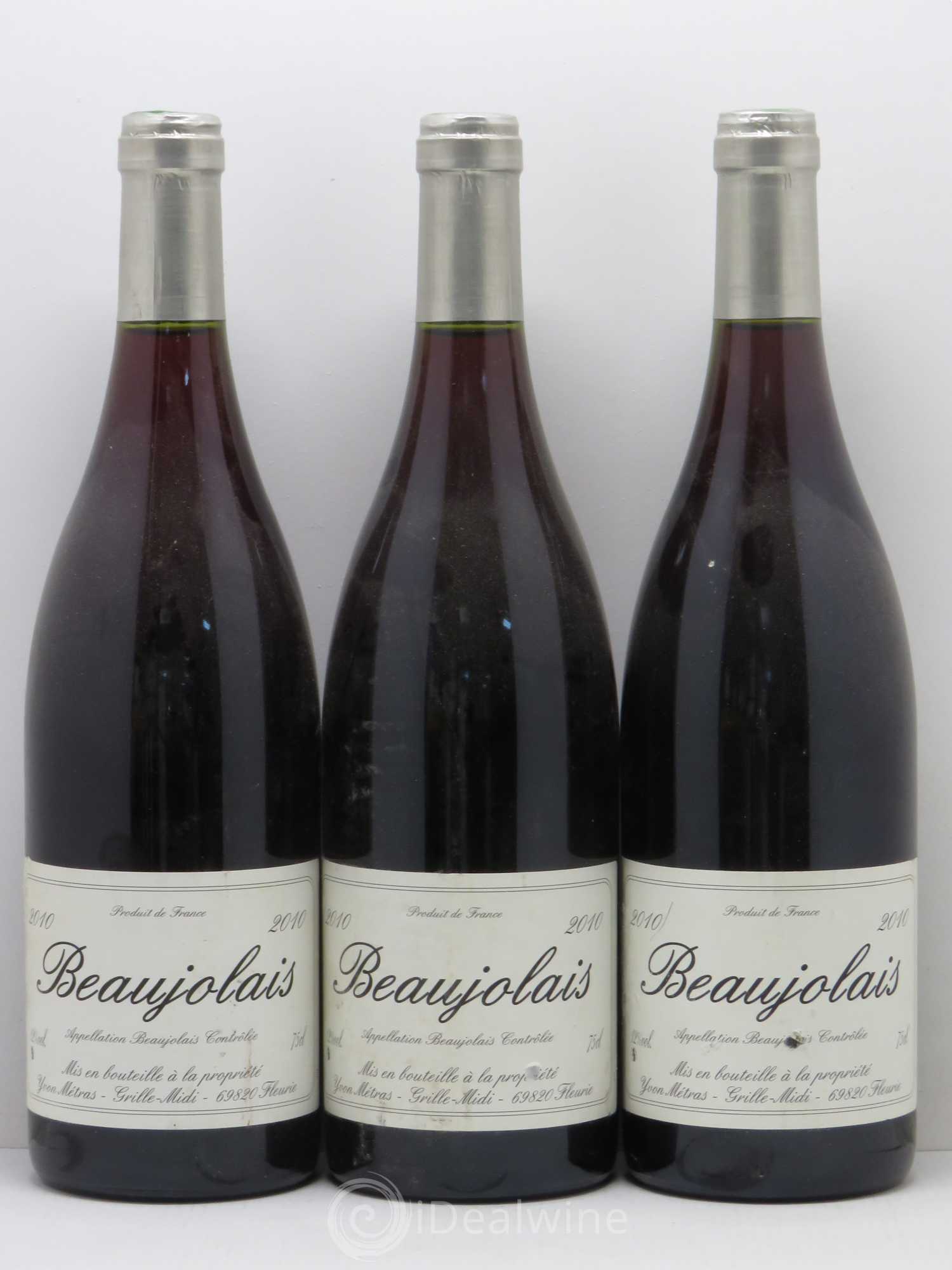 Beaujolais 1ère mise Yvon Métras 2010 - Lot de 3 bouteilles - 0