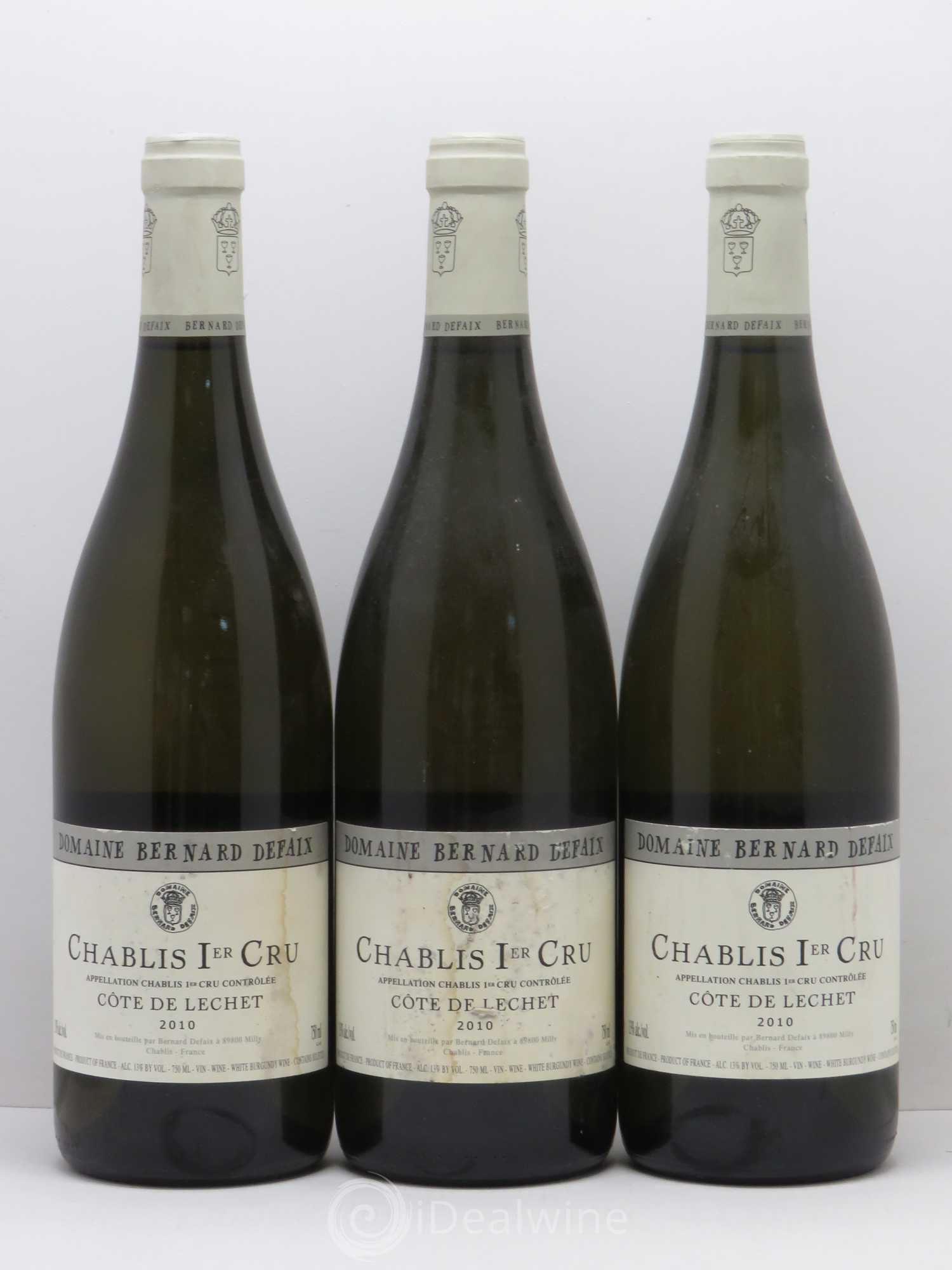 Chablis 1er Cru Côte de Lechet Defaix 2010 - Posten von 3 Flaschen - 0