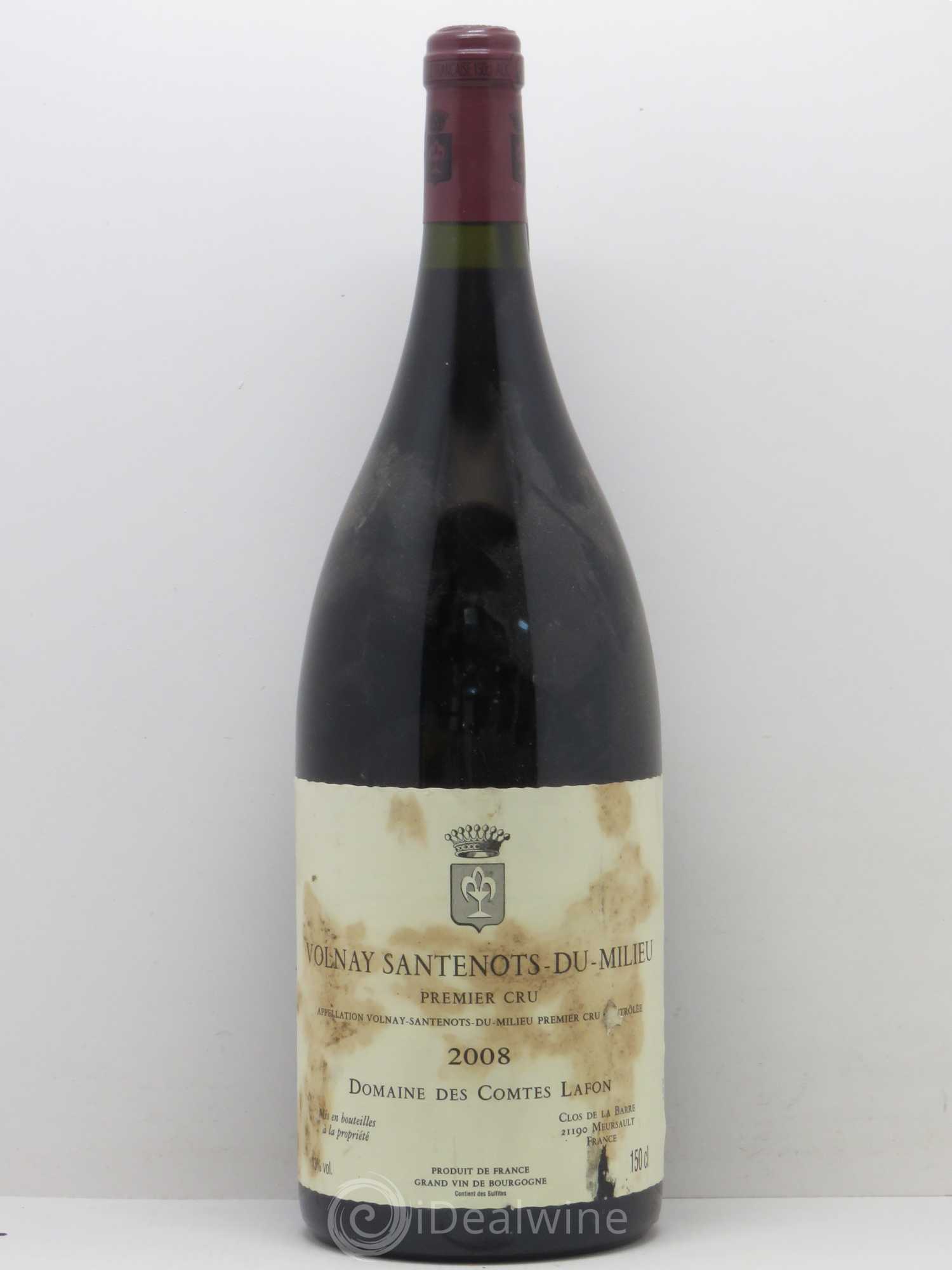 Volnay 1er Cru Santenots du Milieu Comtes Lafon (Domaine des) 2008 - Lot de 1 magnum - 0