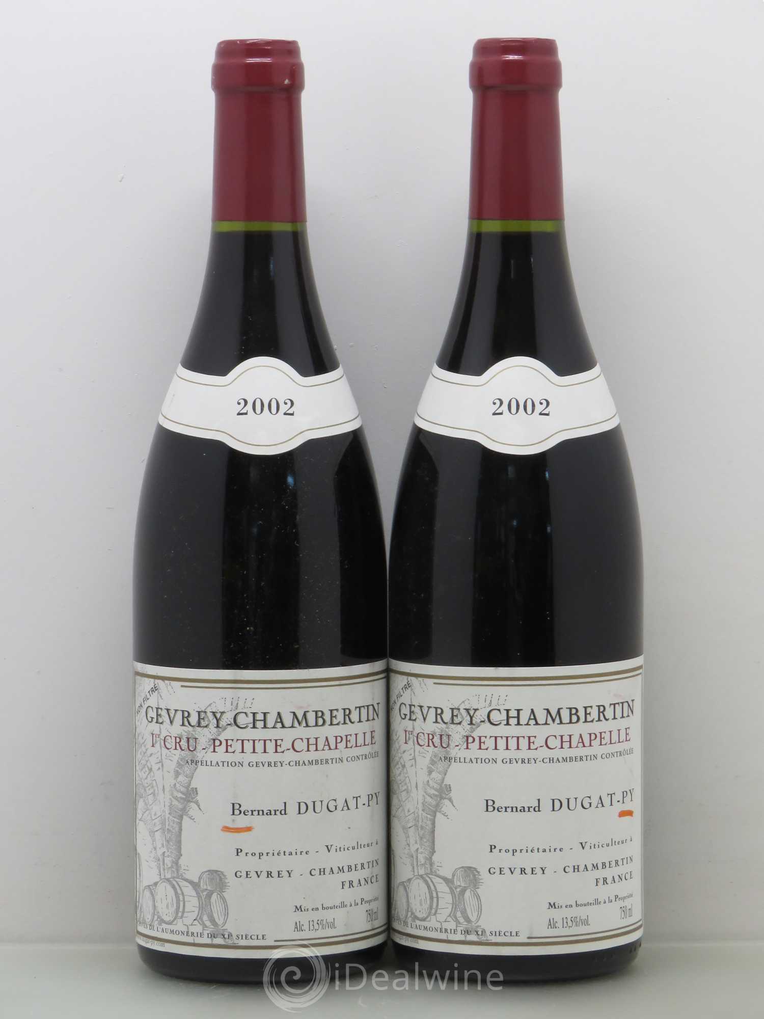 Gevrey-Chambertin 1er Cru Petite Chapelle Vieilles Vignes Dugat-Py 2002 - Lot de 2 bouteilles - 0
