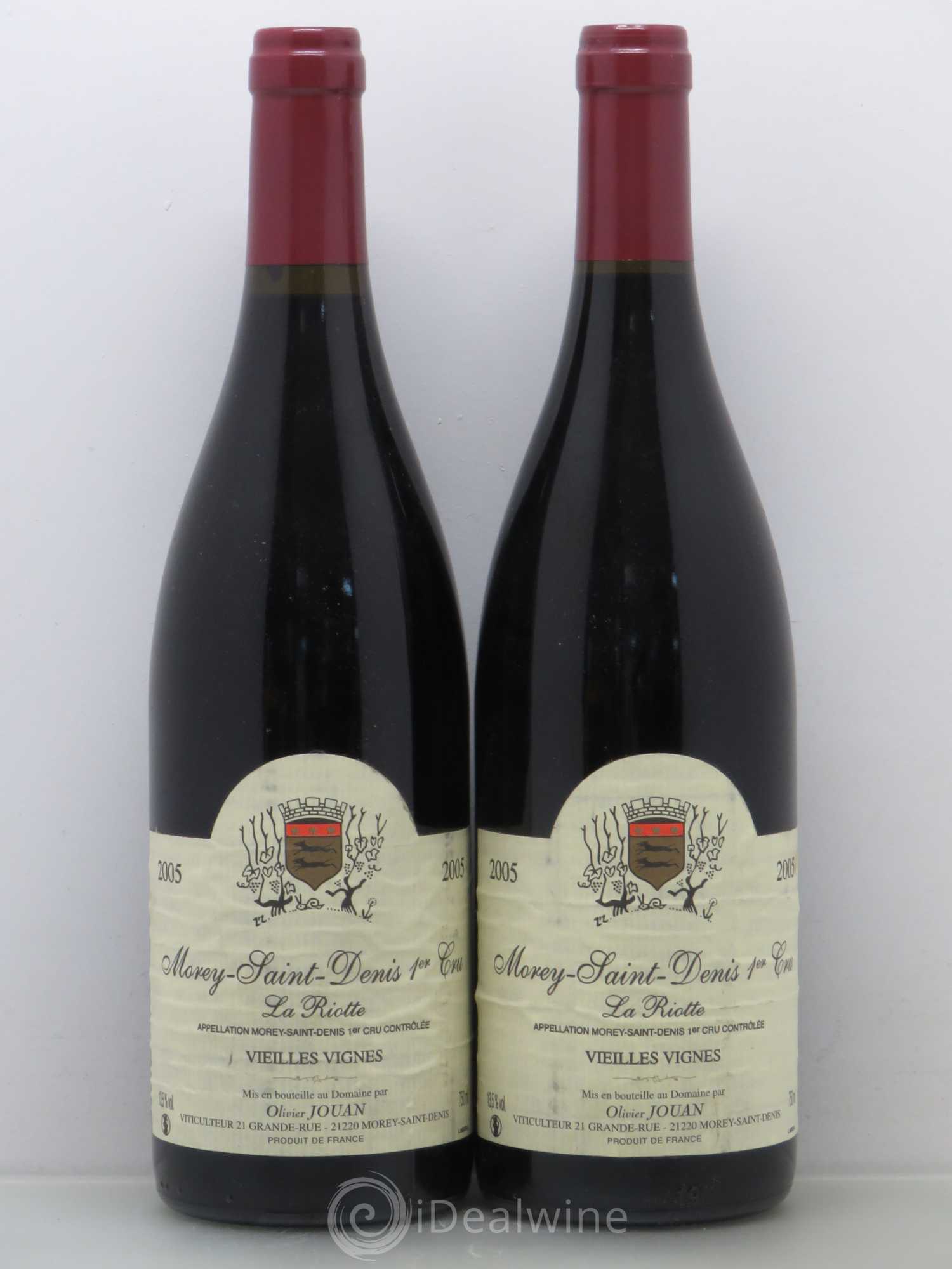 Morey-Saint-Denis 1er Cru La Riotte Olivier Jouan 2005 - Lot de 2 bouteilles - 0