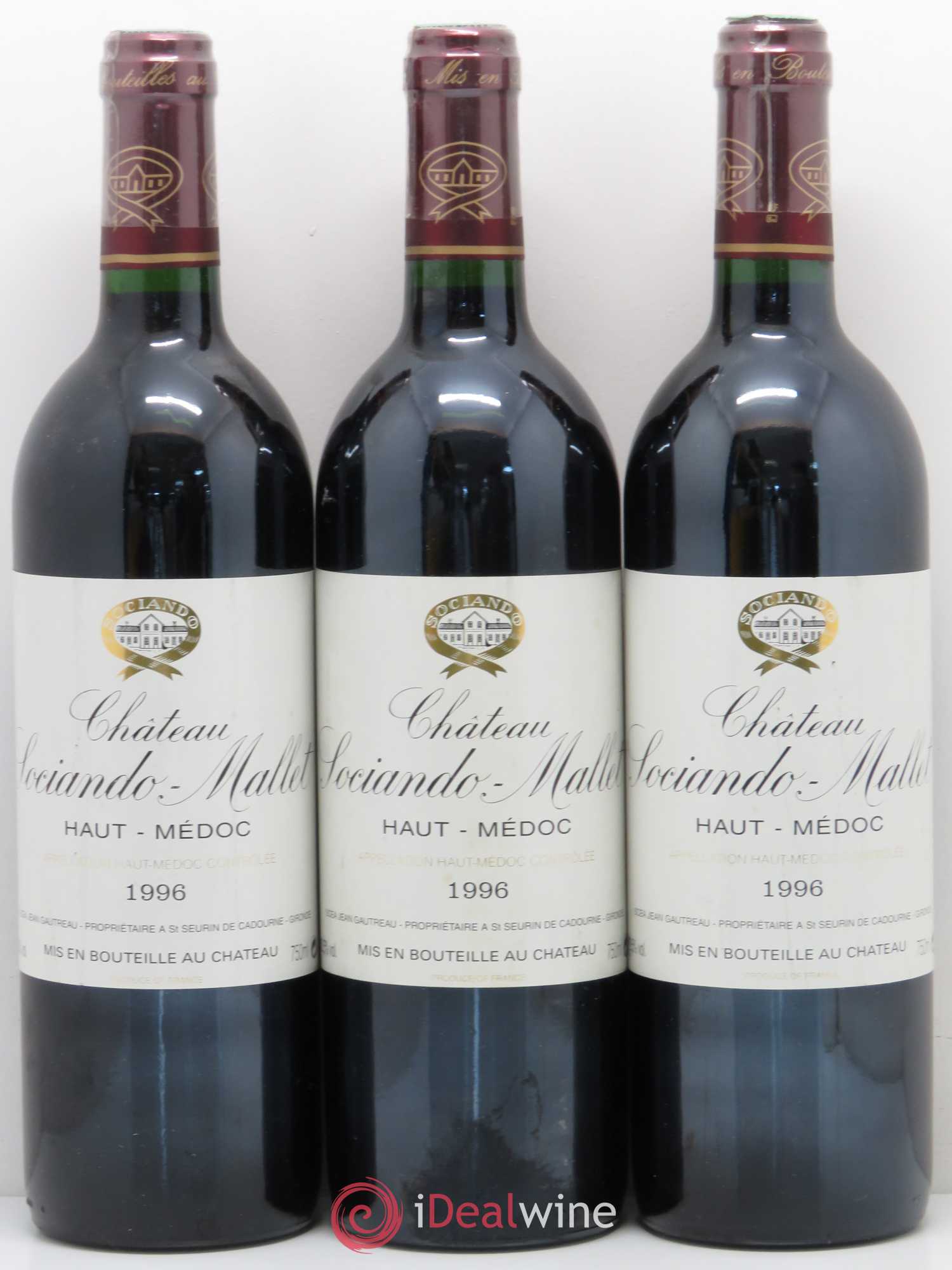 Château Sociando Mallet 1996 - Lot de 6 bouteilles - 2