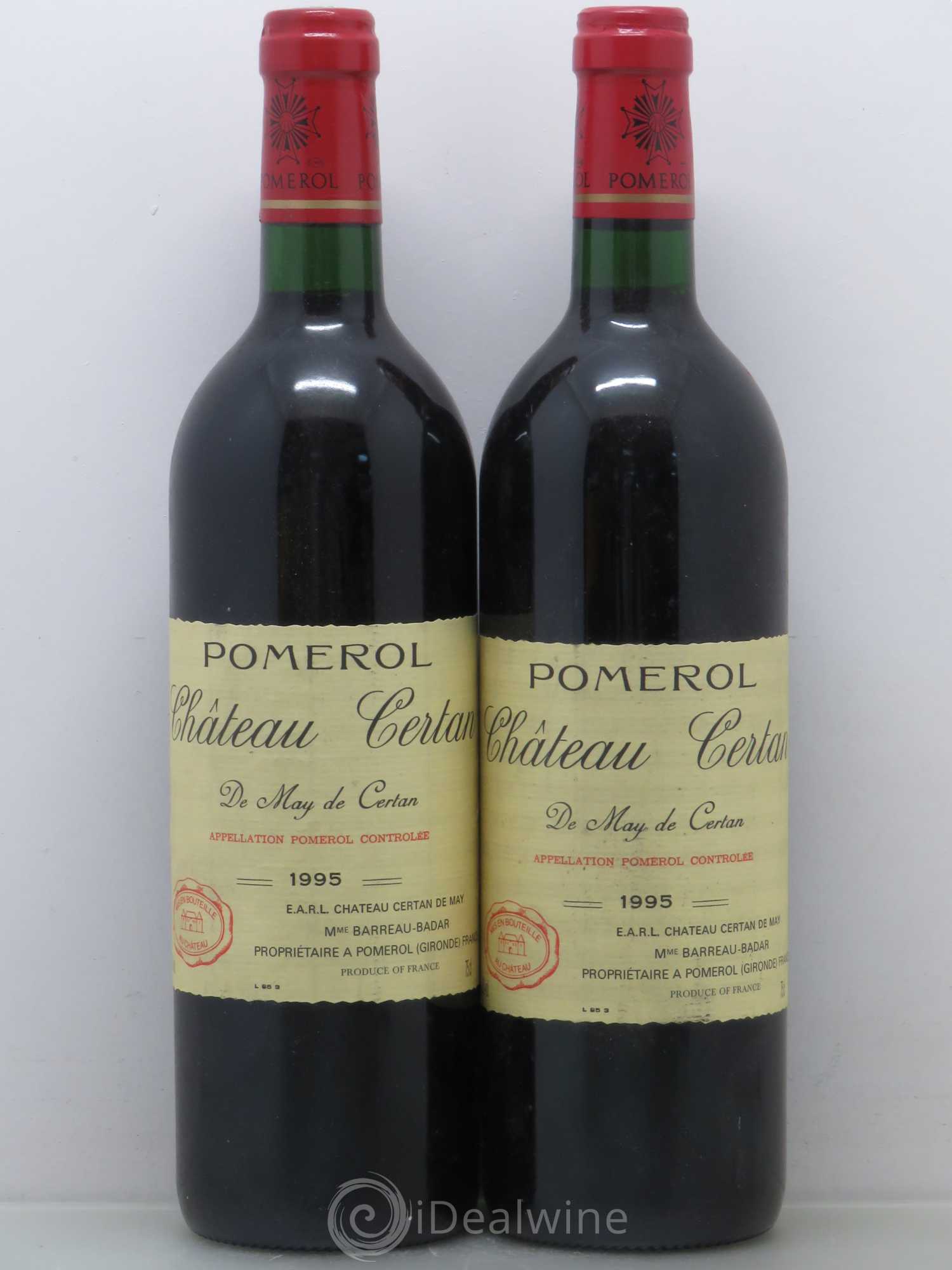 Château Certan de May 1995 - Lot de 4 bouteilles - 1