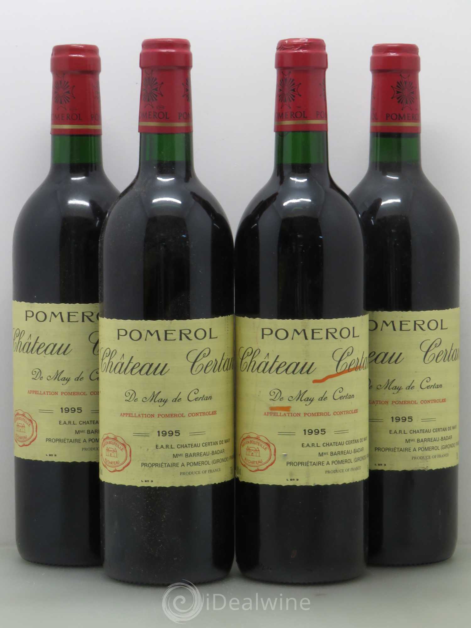 Château Certan de May 1995 - Lot de 4 bouteilles - 0