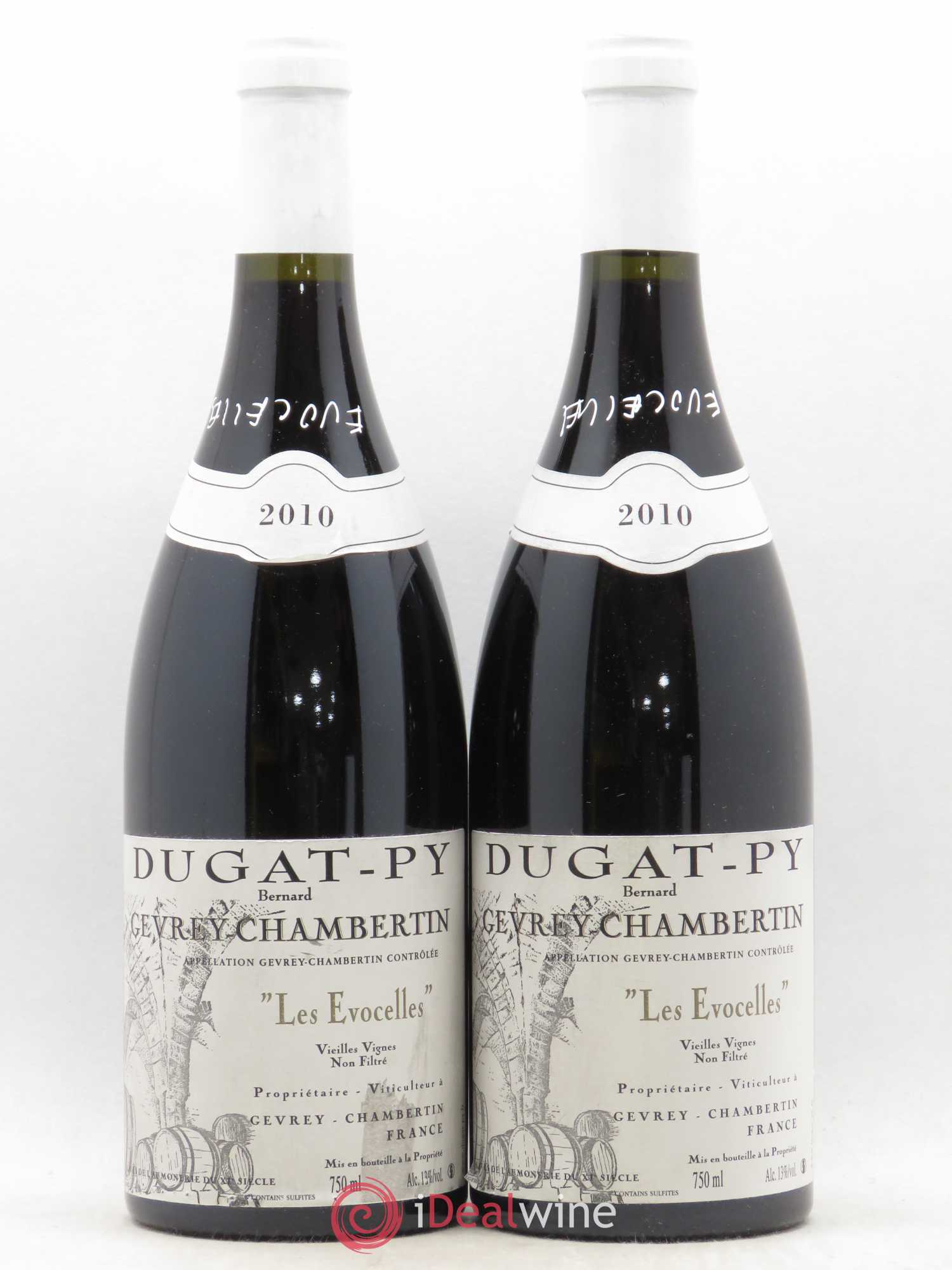 Gevrey-Chambertin Les Evocelles Vieilles Vignes Dugat-Py Vieilles Vignes 2010 - Lot de 2 bouteilles - 0