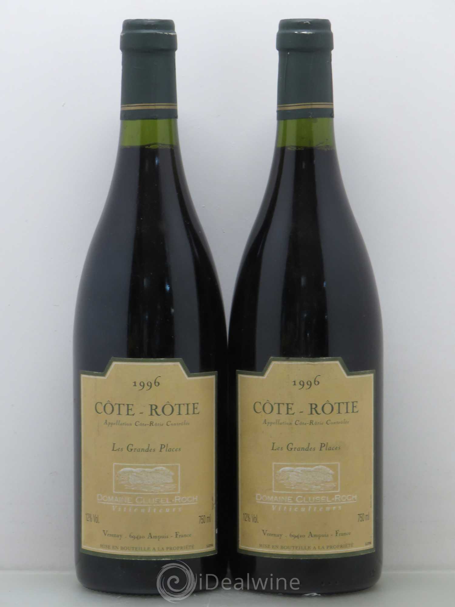 Côte-Rôtie Les Grandes Places Clusel-Roch 1996 - Lot de 2 bouteilles - 0