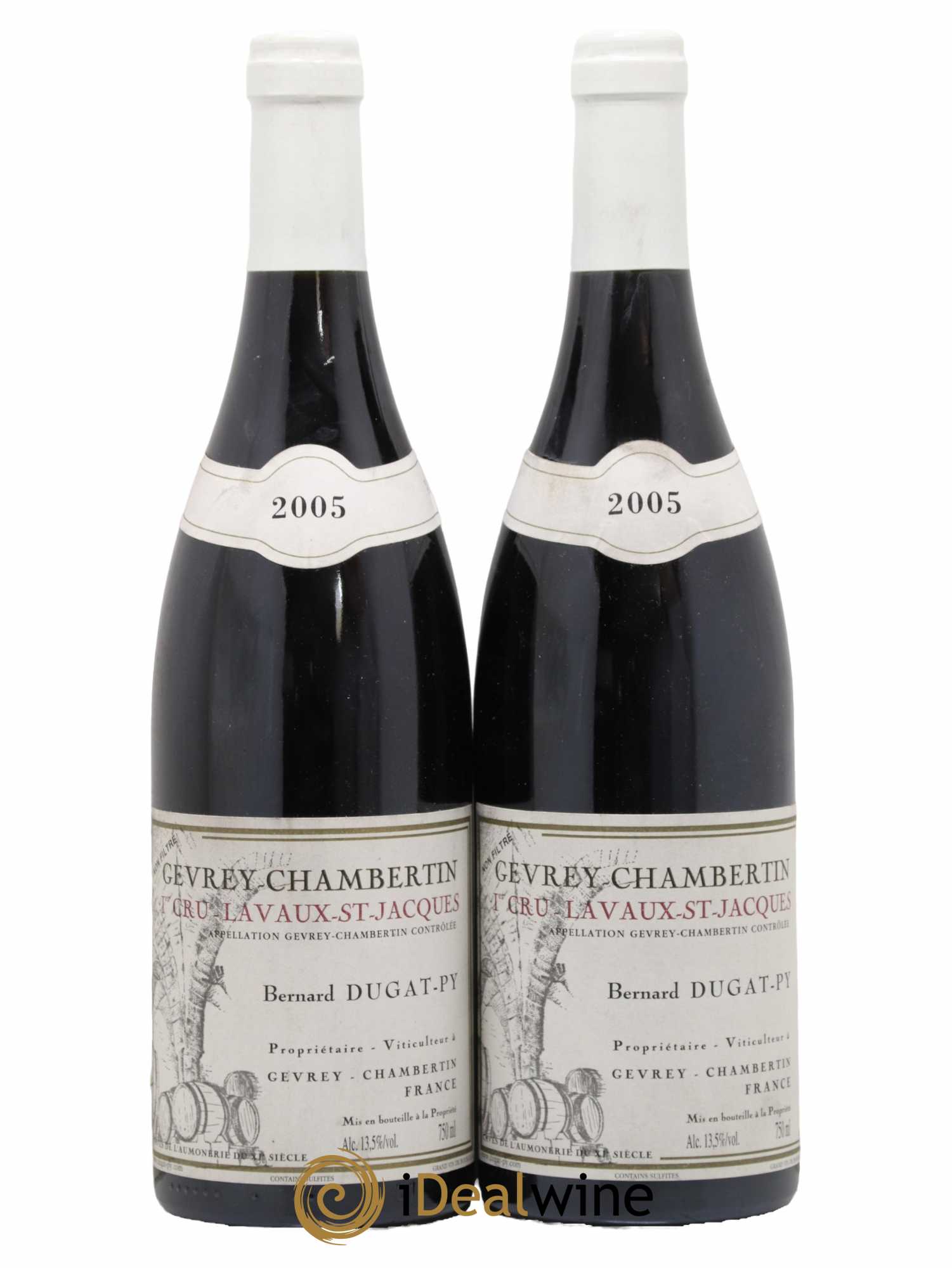 Gevrey-Chambertin 1er Cru Lavaux Saint Jacques Dugat-Py 2005 - Lot de 2 bouteilles - 0
