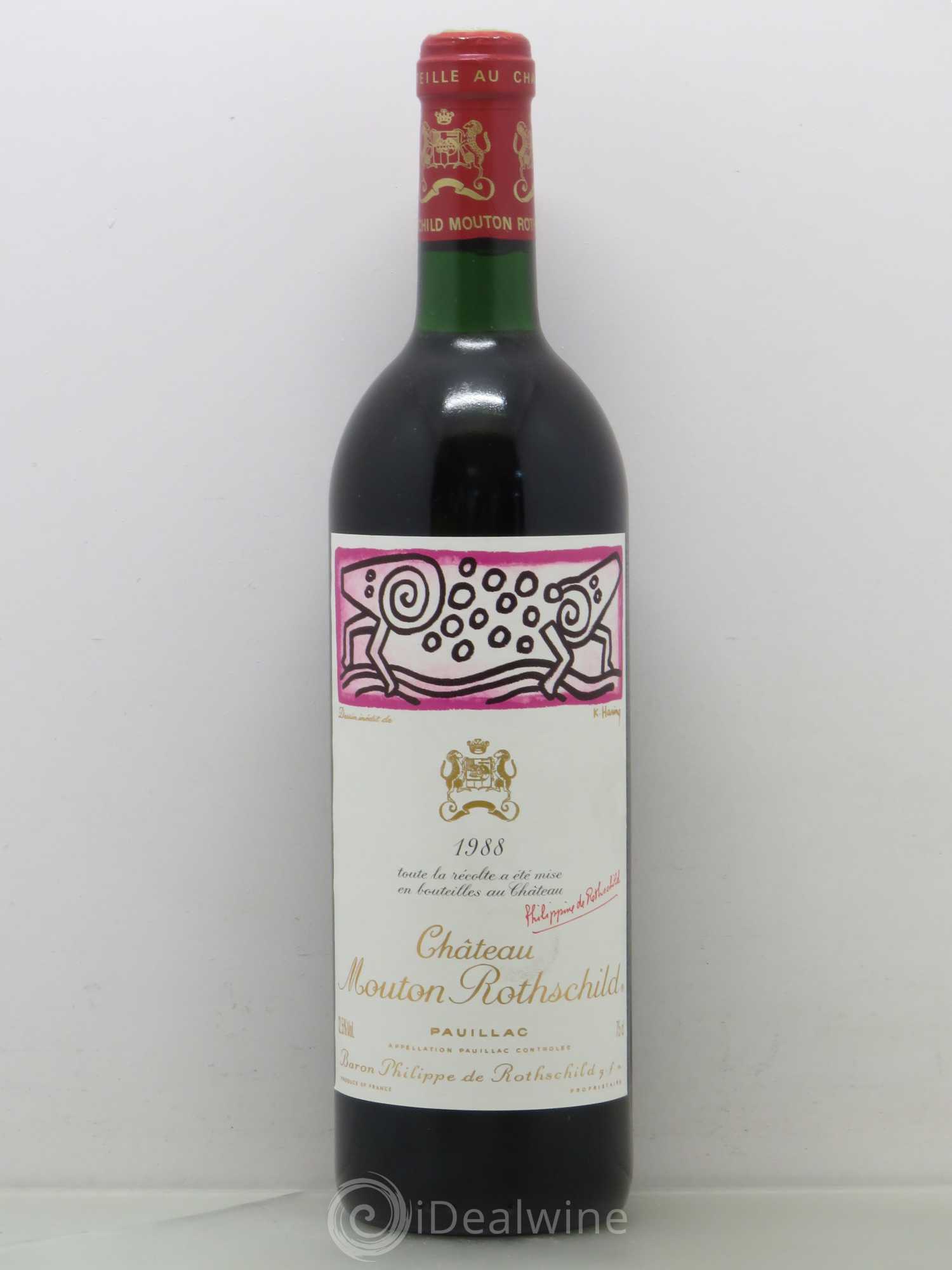 Château Mouton Rothschild 1er Grand Cru Classé 1988 - Lot de 1 bouteille - 0