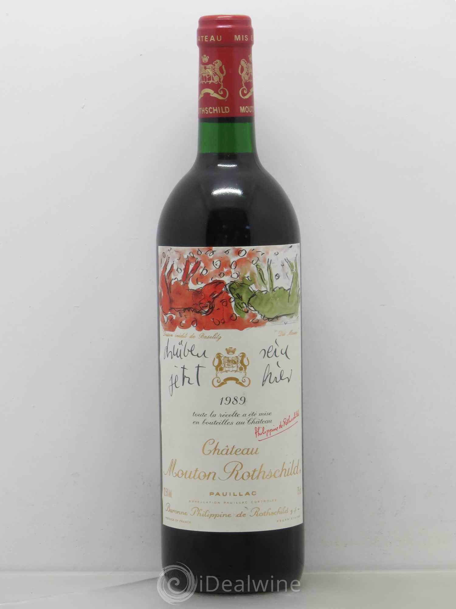 Château Mouton Rothschild 1er Grand Cru Classé 1989 - Lot de 1 bouteille - 0