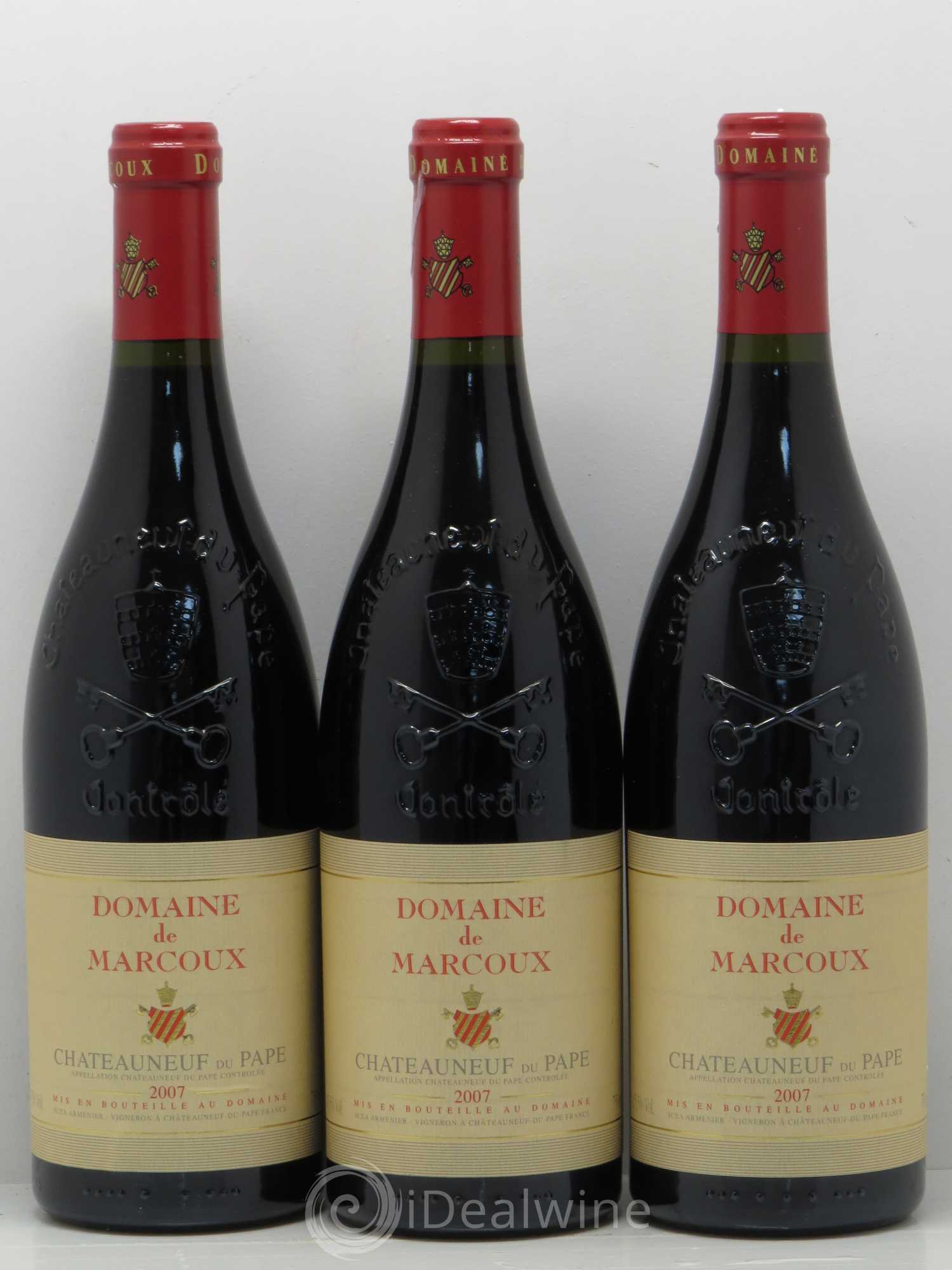 Châteauneuf-du-Pape Marcoux (Domaine de) 2007 - Lot de 3 bouteilles - 0