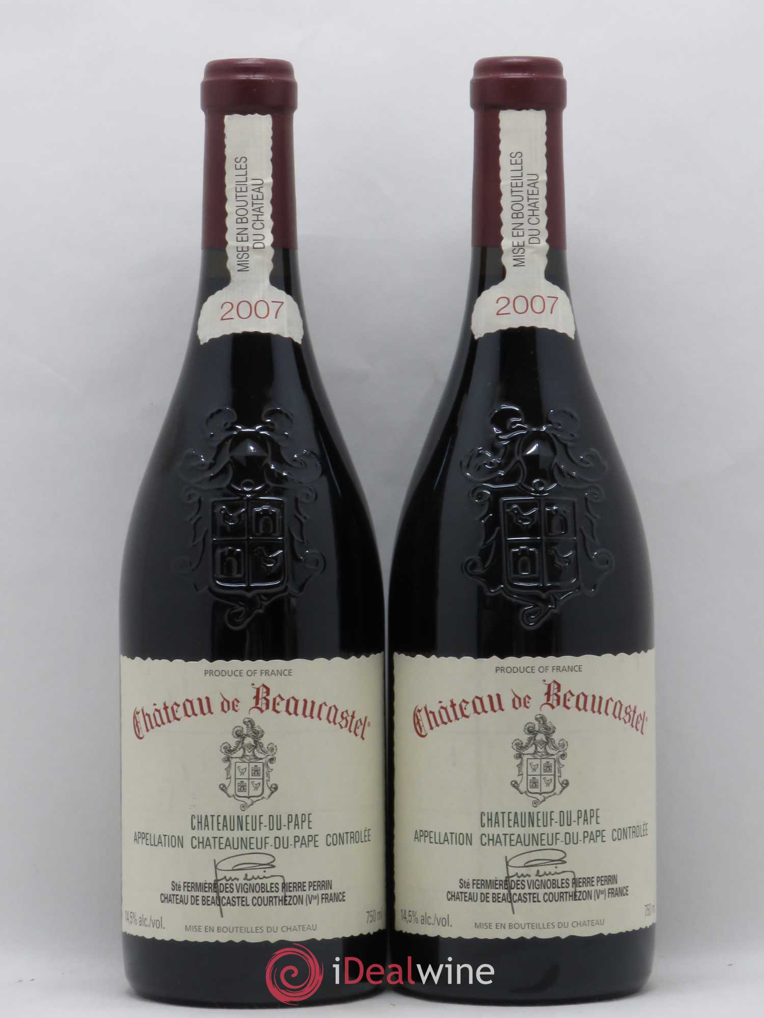 Châteauneuf-du-Pape Château de Beaucastel Famille Perrin 2007 - Lot de 2 bouteilles - 0