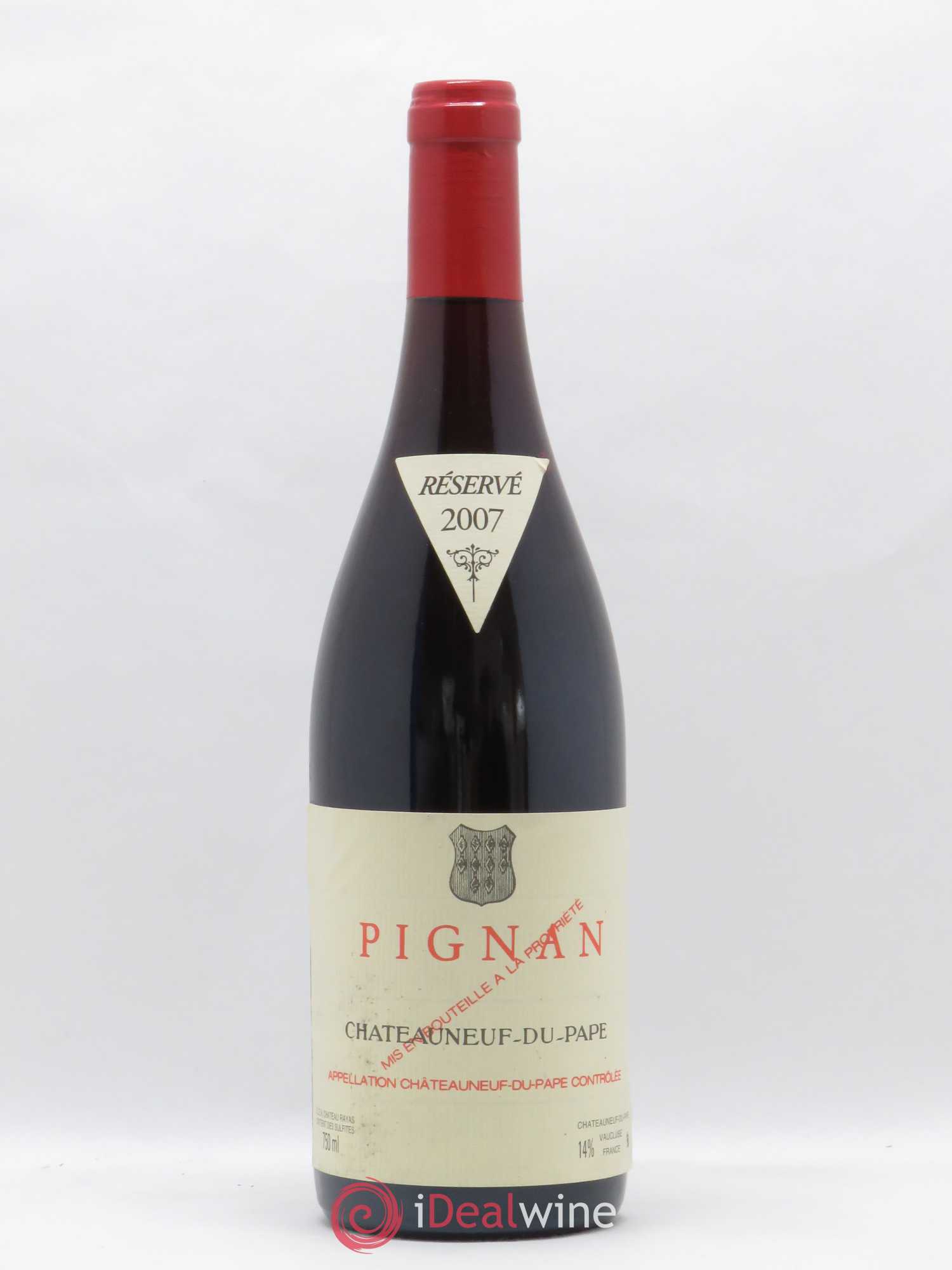 Châteauneuf-du-Pape Domaine de Pignan 2007 - Lot de 1 bouteille - 0
