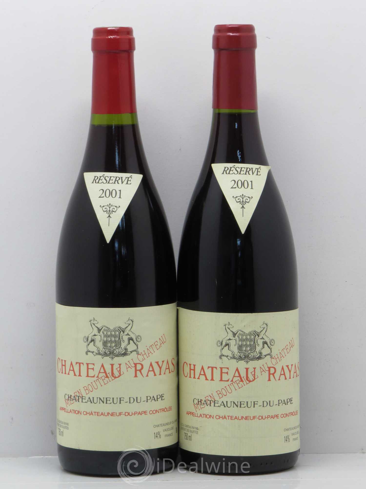 Châteauneuf-du-Pape Château Rayas Emmanuel Reynaud 2001 - Lot de 2 bouteilles - 0