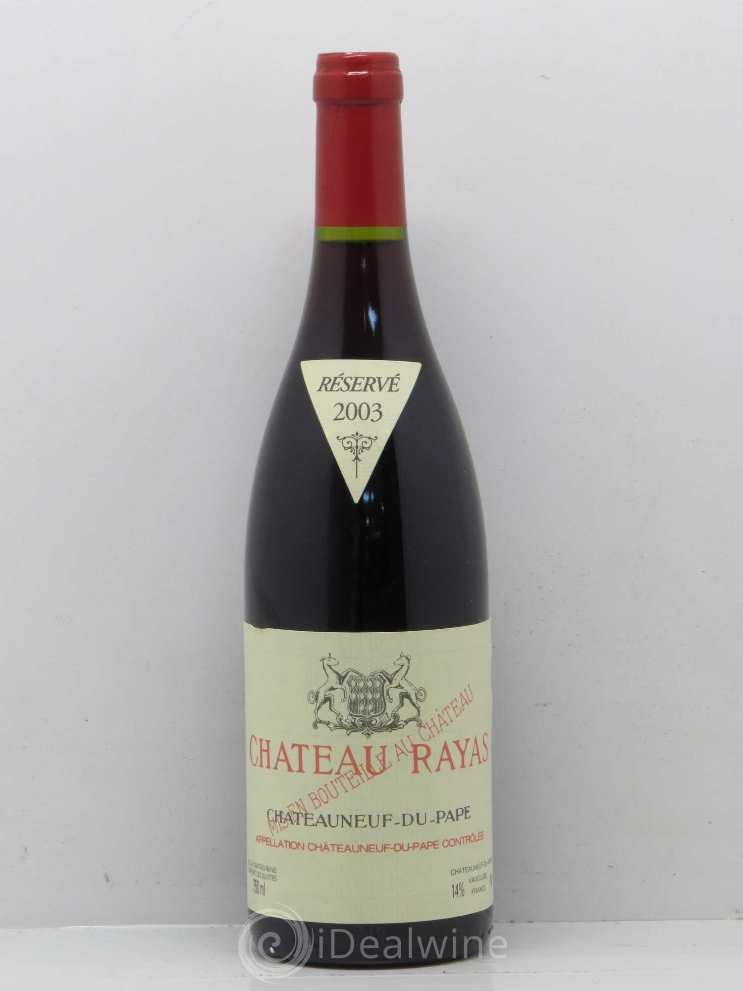 Châteauneuf-du-Pape Château Rayas Emmanuel Reynaud 2003 - Lot de 1 bouteille - 0