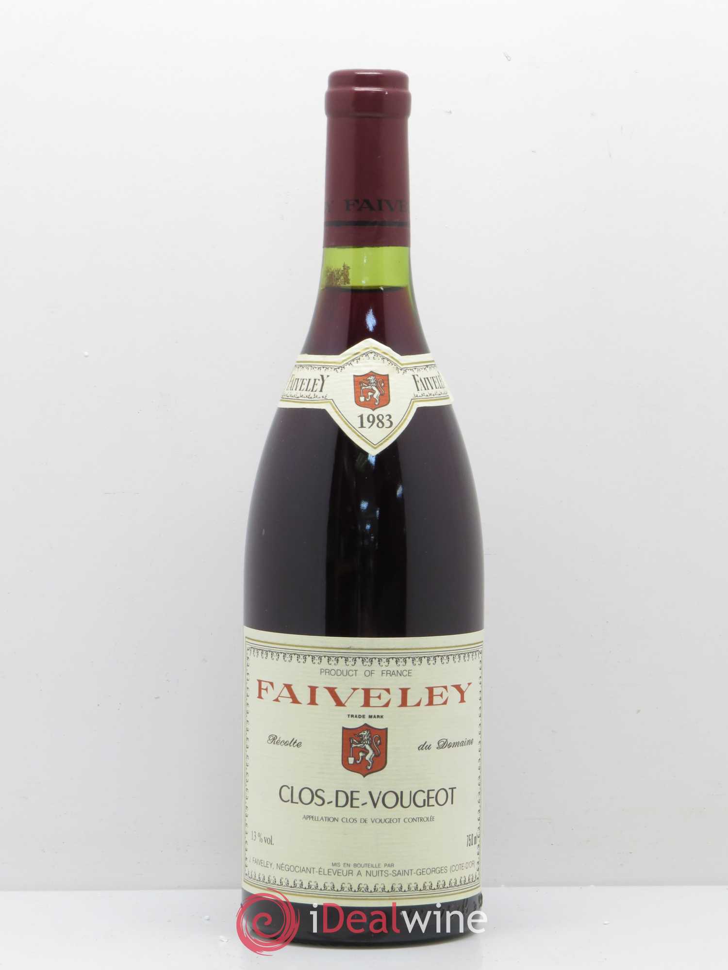Clos de Vougeot Grand Cru Faiveley 1983 - Lot de 1 bouteille - 0