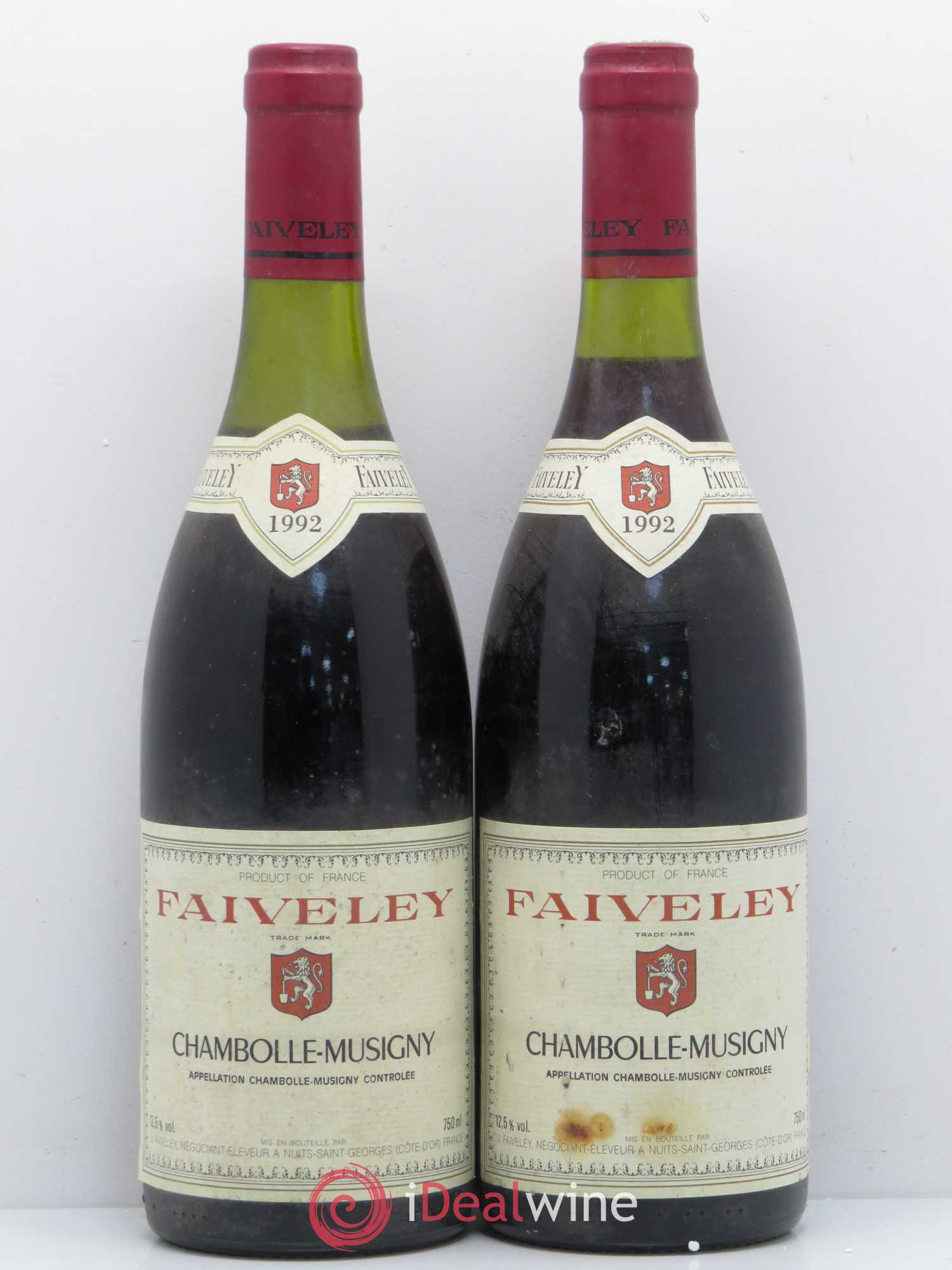 Chambolle-Musigny Domaine Faiveley 1992 - Lot de 2 bouteilles - 0