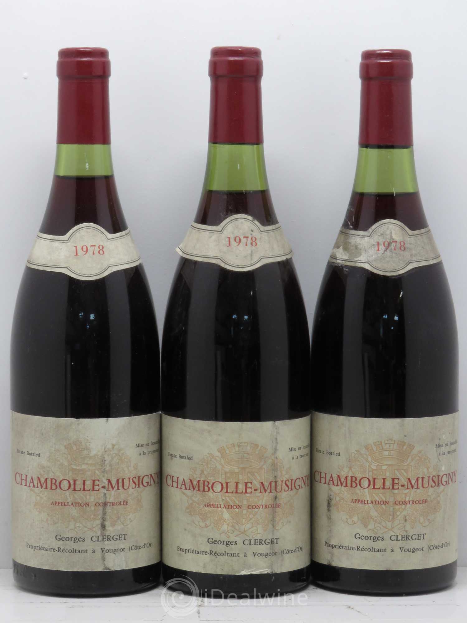 Chambolle-Musigny Georges CLERGET 1978 - Lot de 3 bouteilles - 0