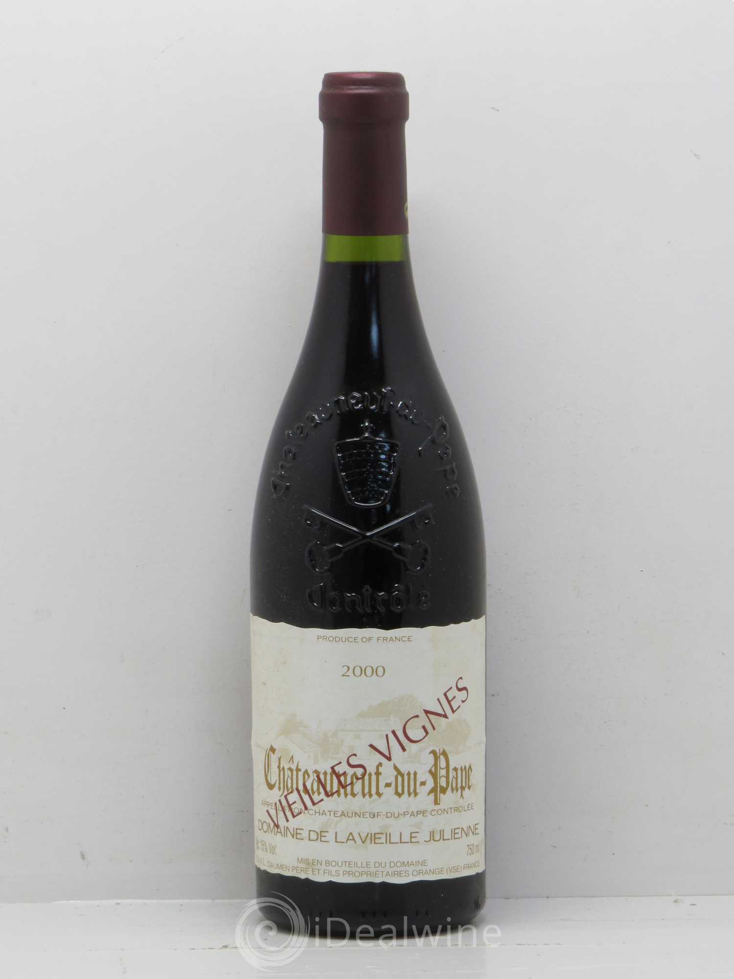 Châteauneuf-du-Pape Vieille Julienne (Domaine de la) Cuvée Vieilles Vignes Jean-Paul Daumen 2000 - Lot de 1 bouteille - 0
