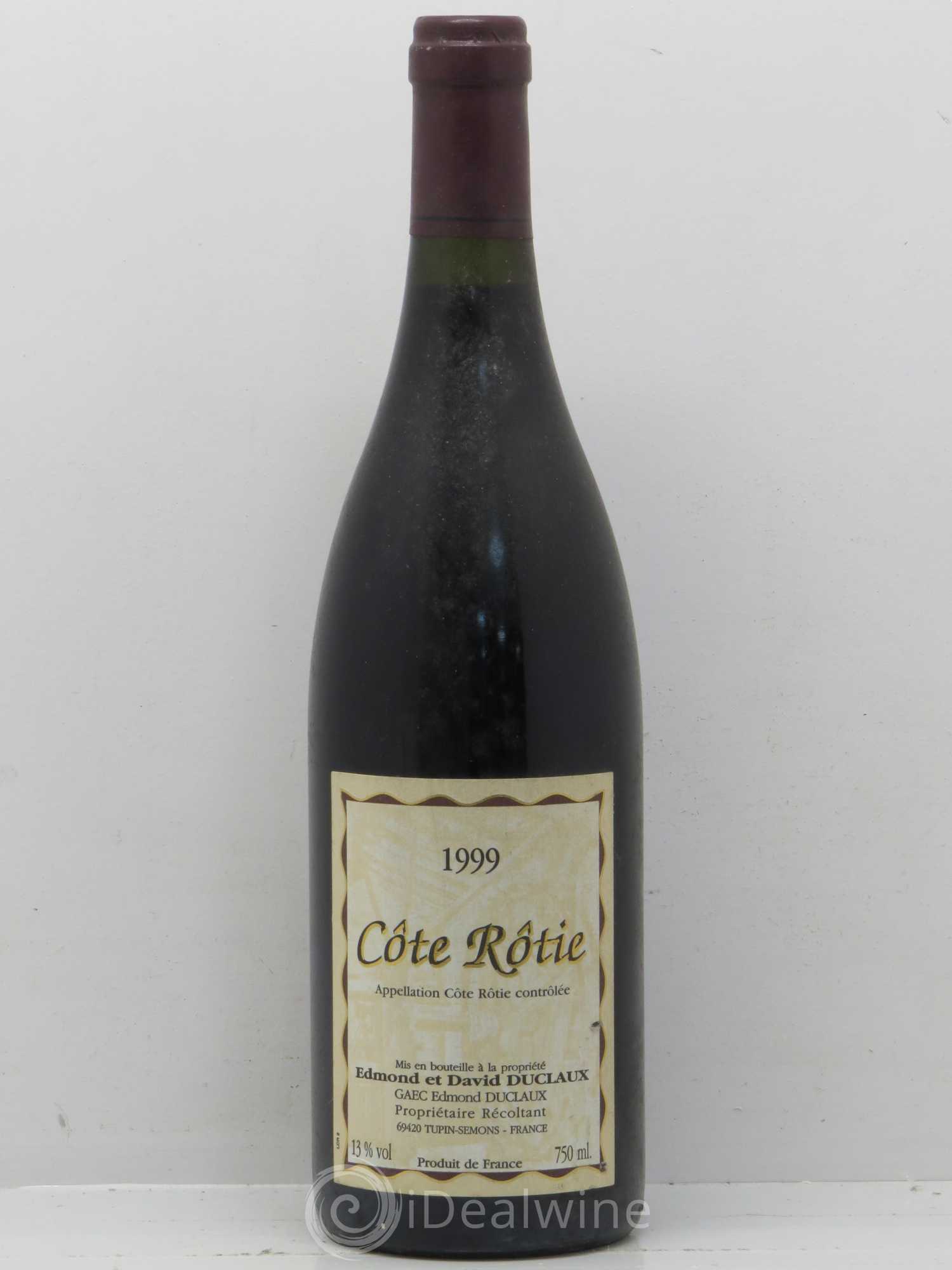 Côte-Rôtie Domaine Duclaux 1999 - Lot de 1 bouteille - 0
