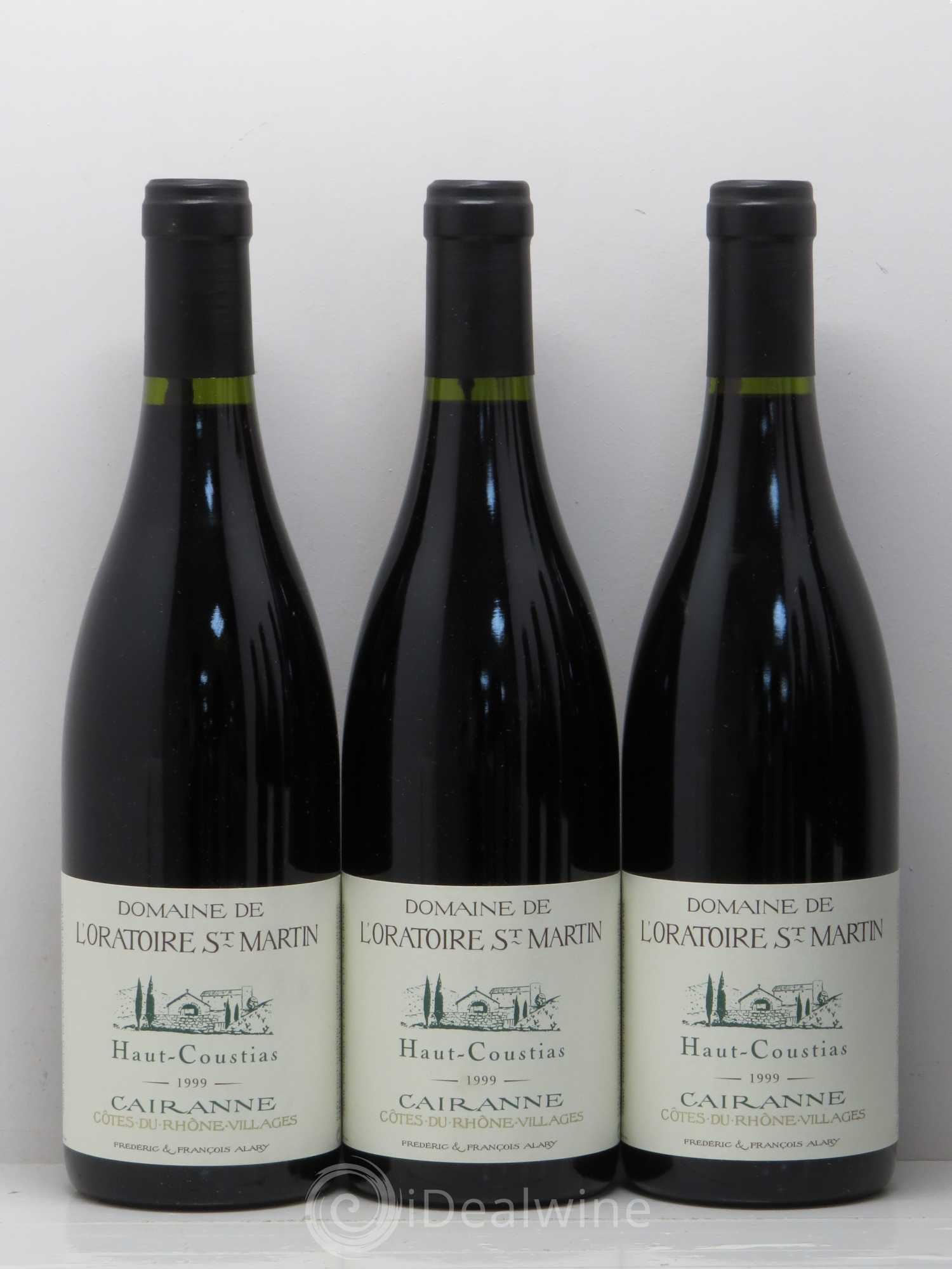 Cairanne Haut-Coustias Oratoire Saint-Martin - Frédéric et François Alary 1999 - Lot de 6 bouteilles - 1