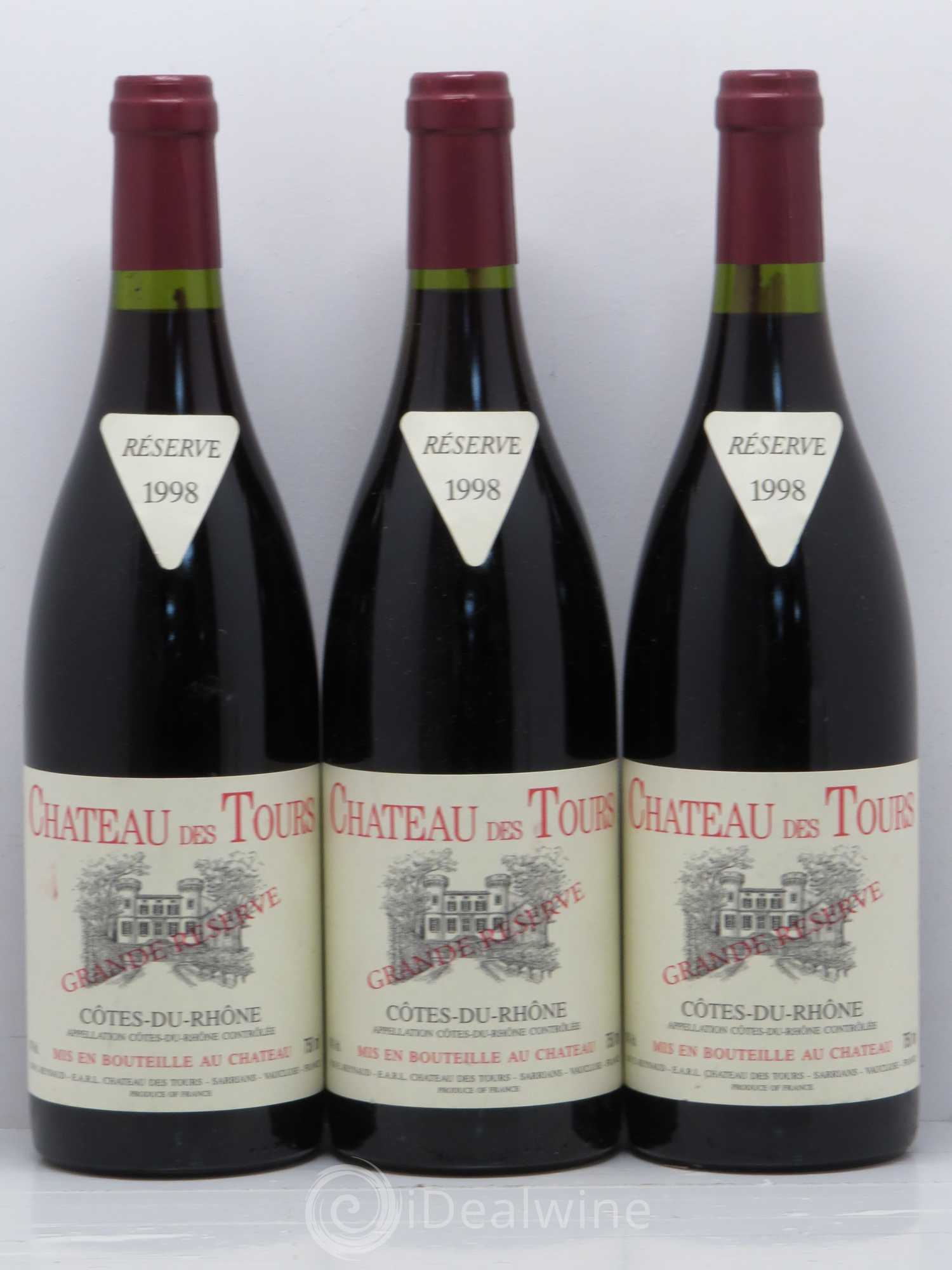 Côtes-du-Rhône Château des Tours Emmanuel Reynaud 1998 - Lot de 6 bouteilles - 2