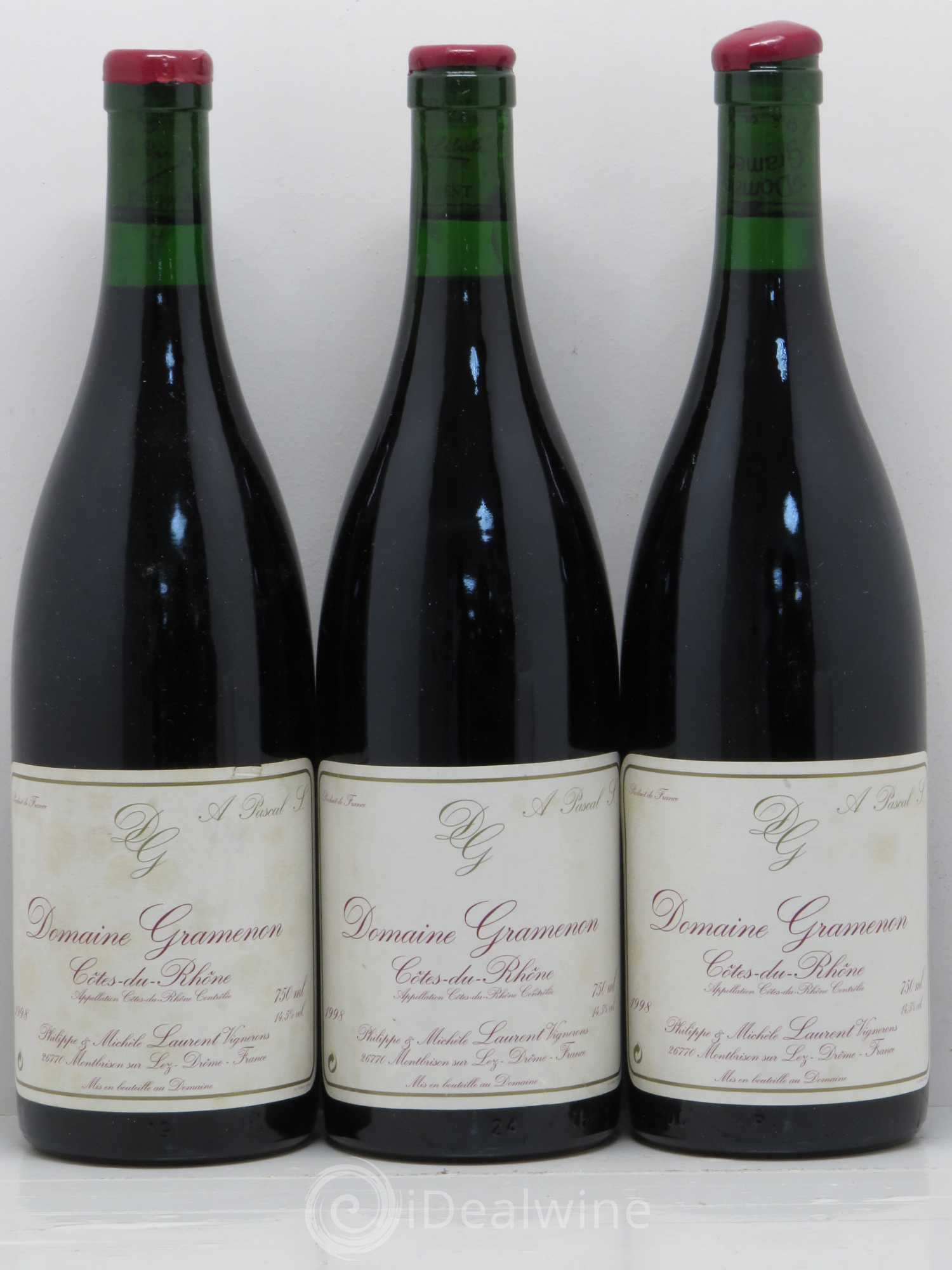 Côtes-du-Rhône Domaine Gramenon A Pascal S. 1998 - Posten von 3 Flaschen - 0