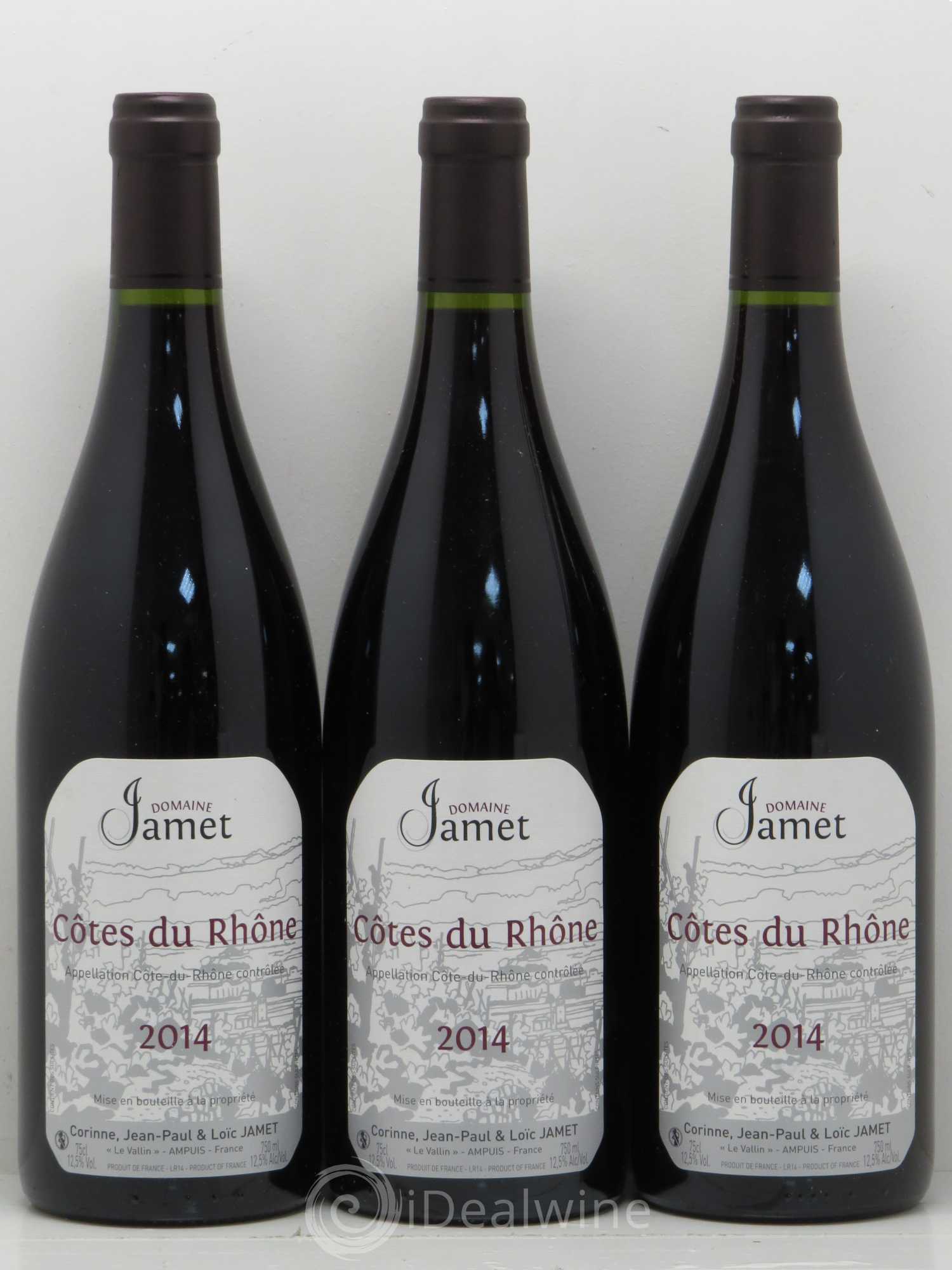 Côtes-du-Rhône Domaine Jamet 2014 - Lot de 3 bouteilles - 0