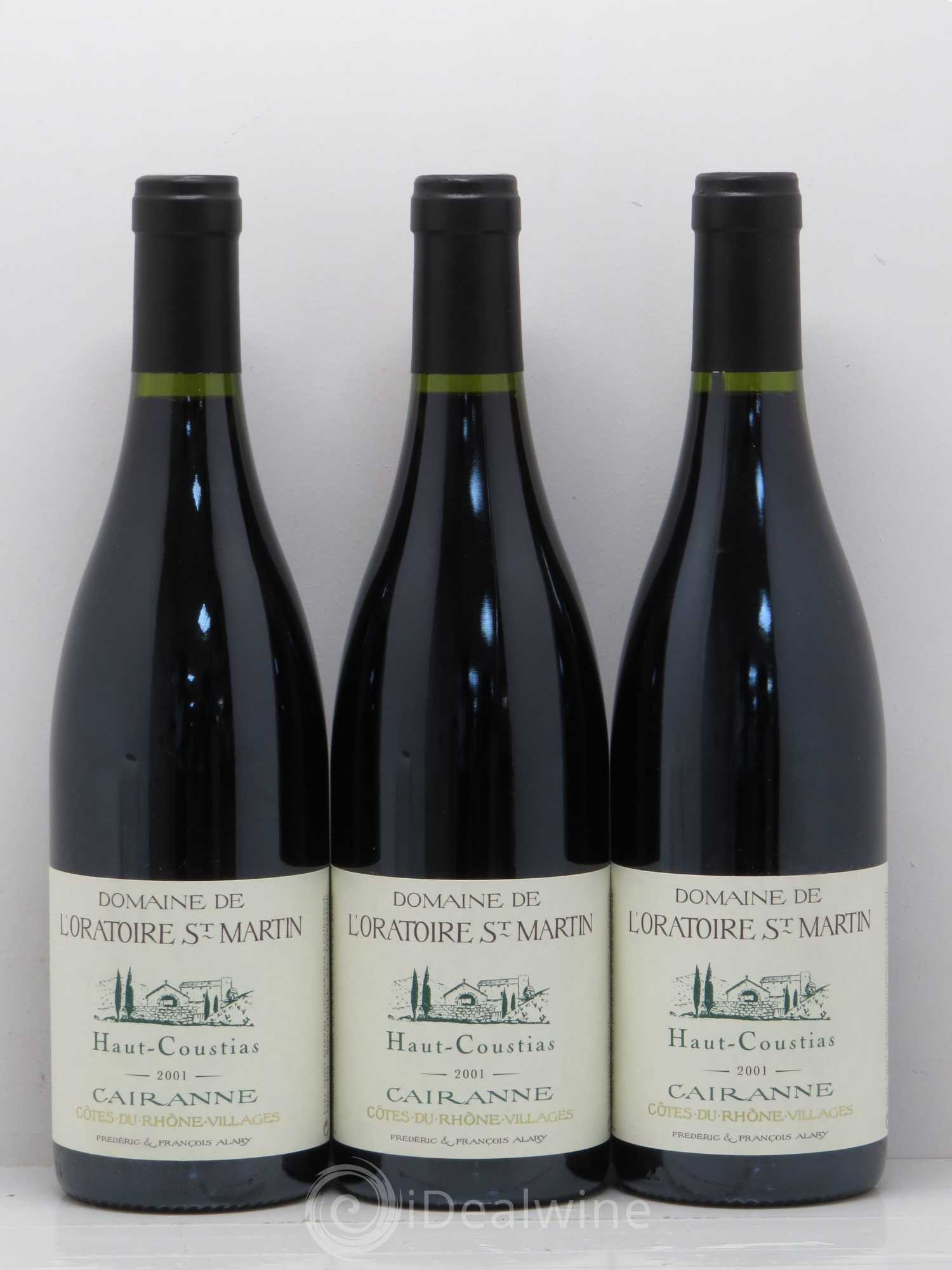 Cairanne Haut-Coustias Oratoire Saint-Martin - Frédéric et François Alary 2001 - Lot de 6 bouteilles - 2
