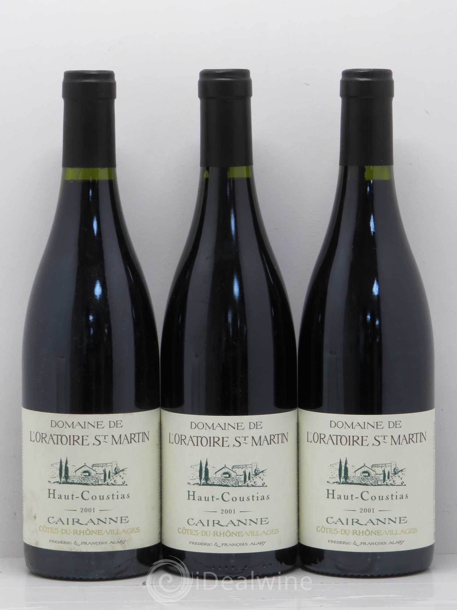 Cairanne Haut-Coustias Oratoire Saint-Martin - Frédéric et François Alary 2001 - Lot de 6 bouteilles - 2