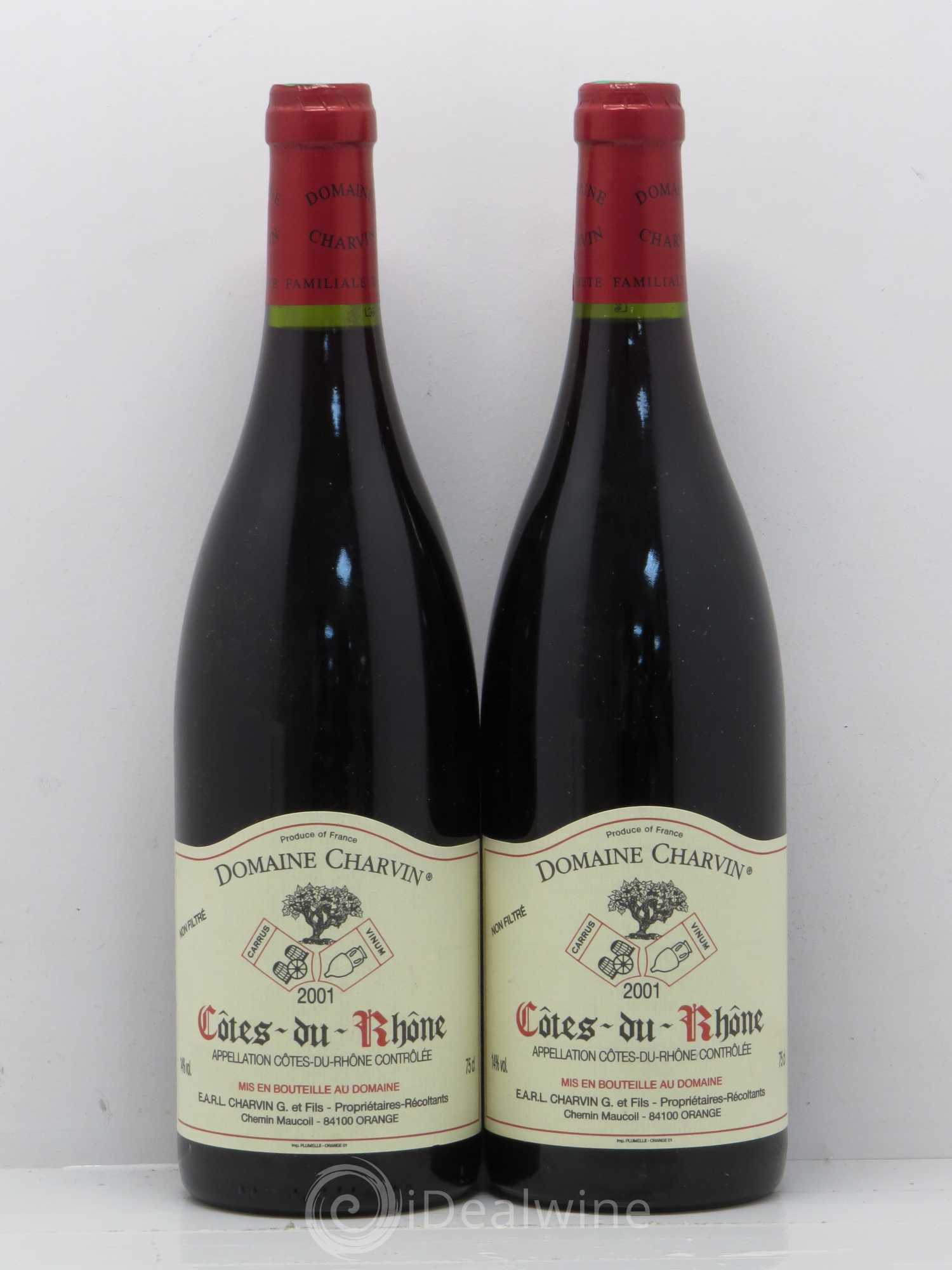 Côtes-du-Rhône Charvin (Domaine) 2001 - Lot de 5 bouteilles - 2