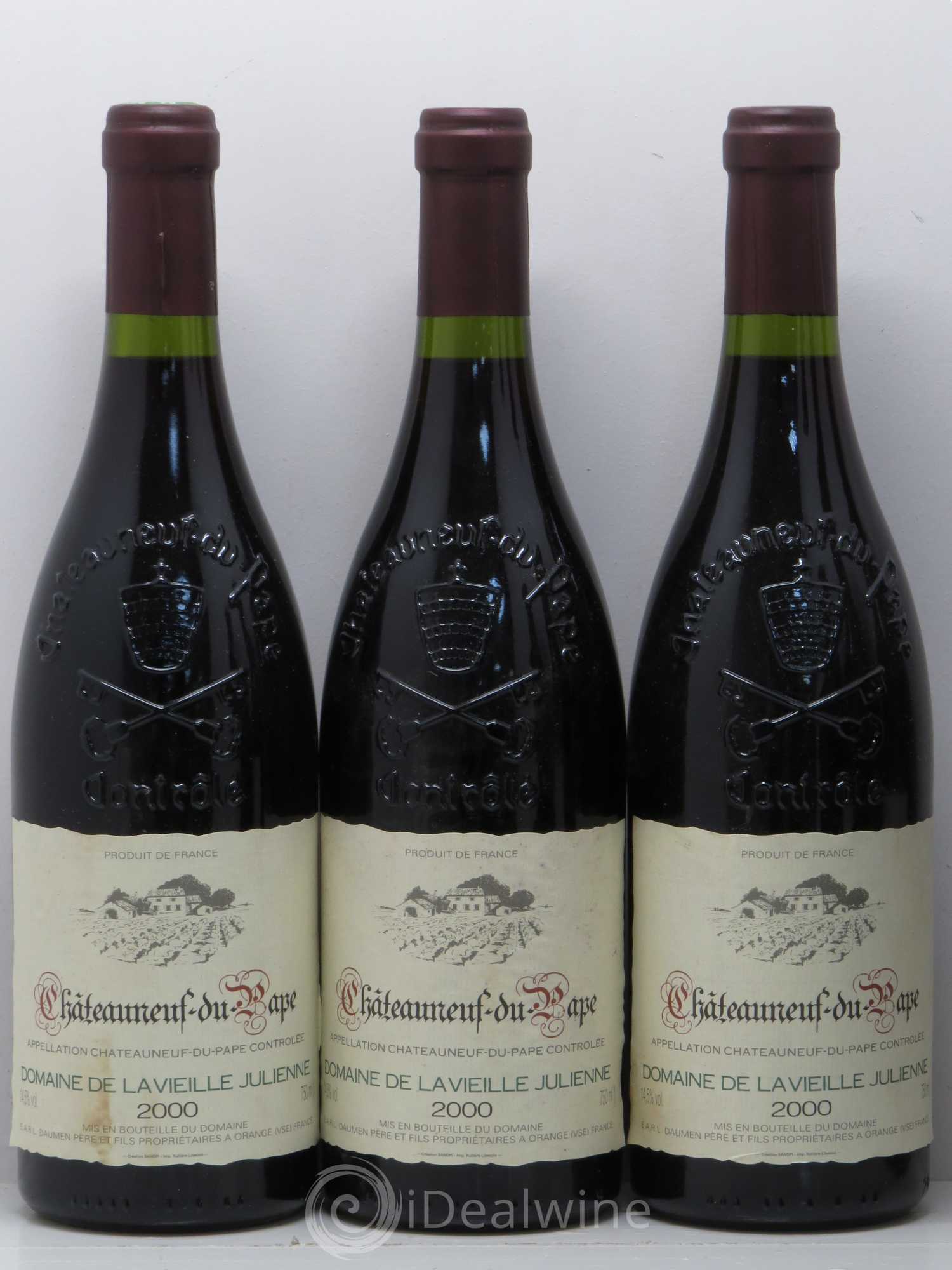 Châteauneuf-du-Pape Vieille Julienne (Domaine de la) Jean-Paul Daumen 2000 - Lot de 6 bouteilles - 1