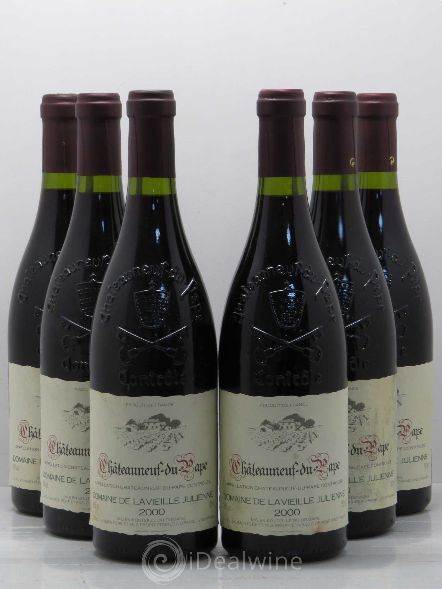 Châteauneuf-du-Pape Vieille Julienne (Domaine de la) Jean-Paul Daumen 2000 - Lot de 6 bouteilles - 0