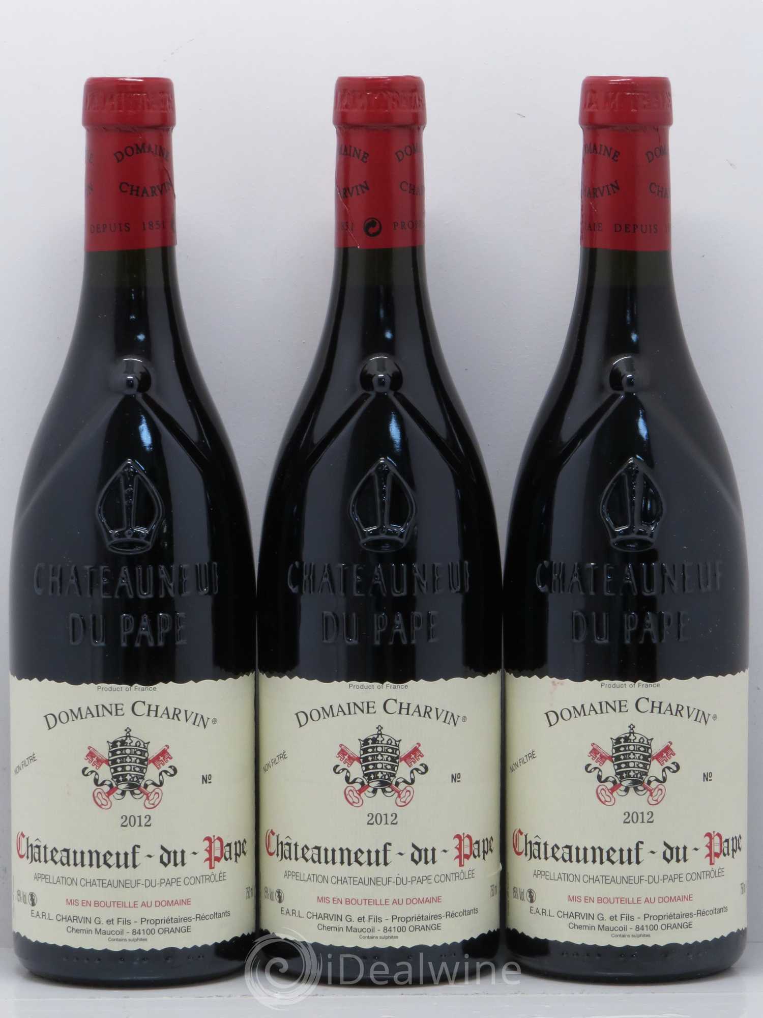 Châteauneuf-du-Pape Charvin (Domaine) 2012 - Lot de 3 bouteilles - 0