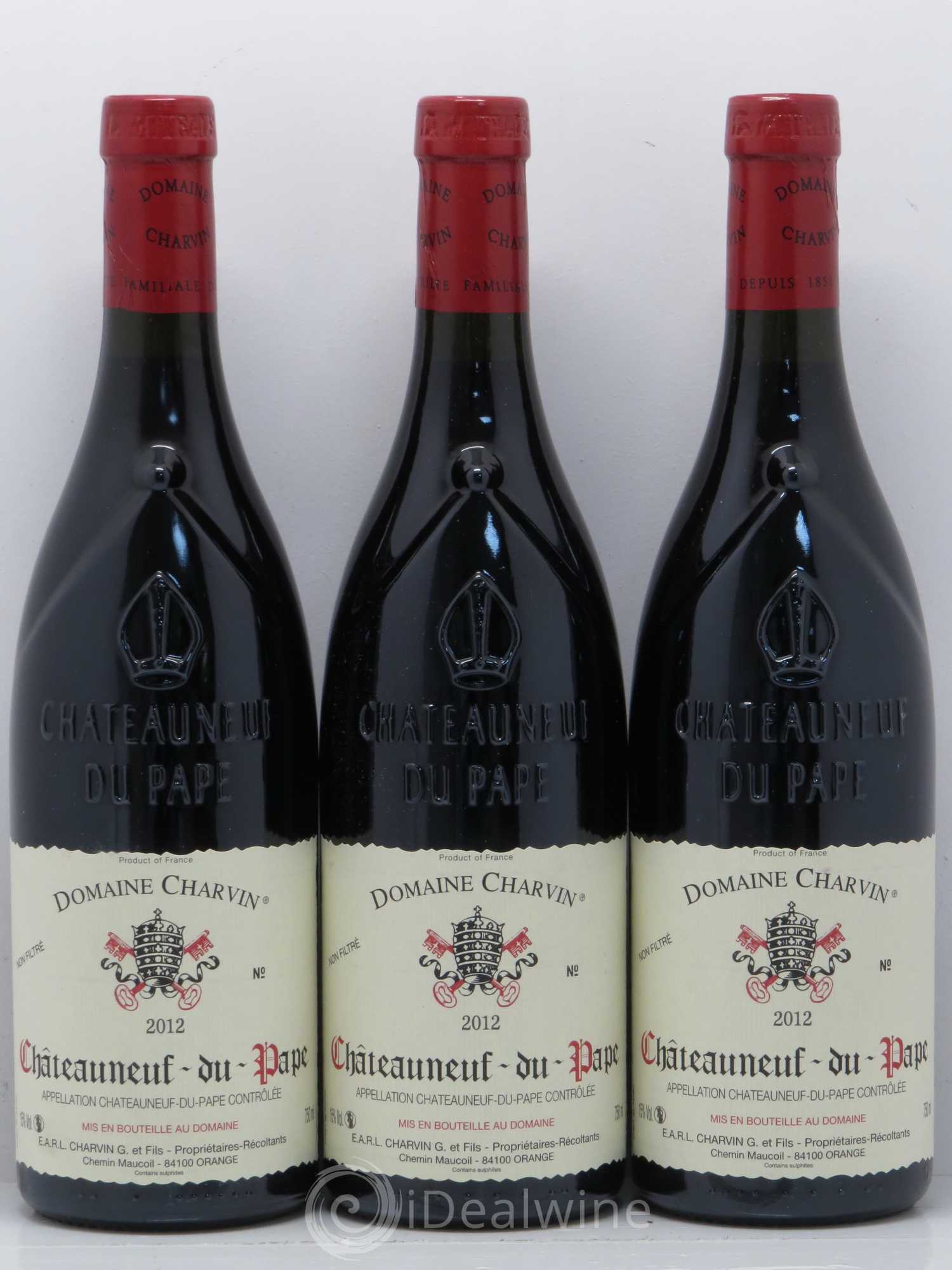 Châteauneuf-du-Pape Charvin (Domaine) 2012 - Lot de 3 bouteilles - 0