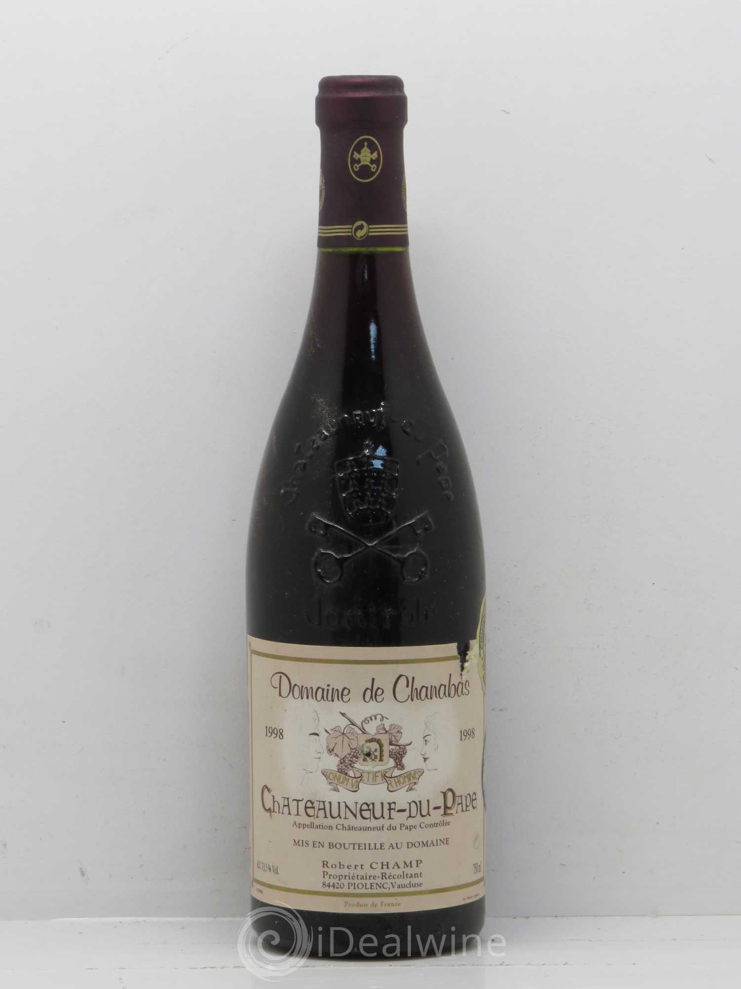 Châteauneuf-du-Pape Domaine De Chanabas 1998 - Posten von 1 Flasche - 0