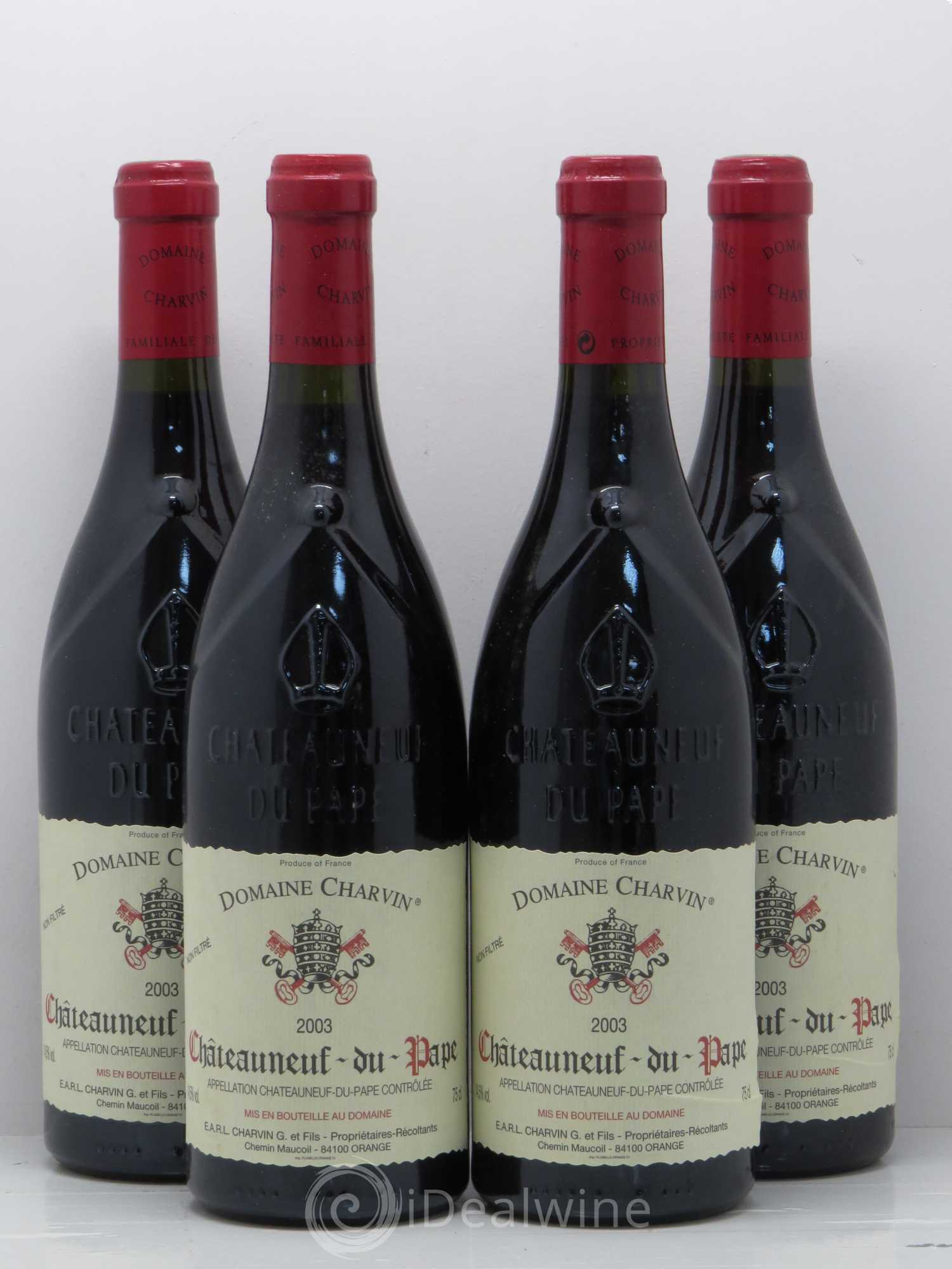Châteauneuf-du-Pape Charvin (Domaine) 2003 - Lot de 4 bouteilles - 0