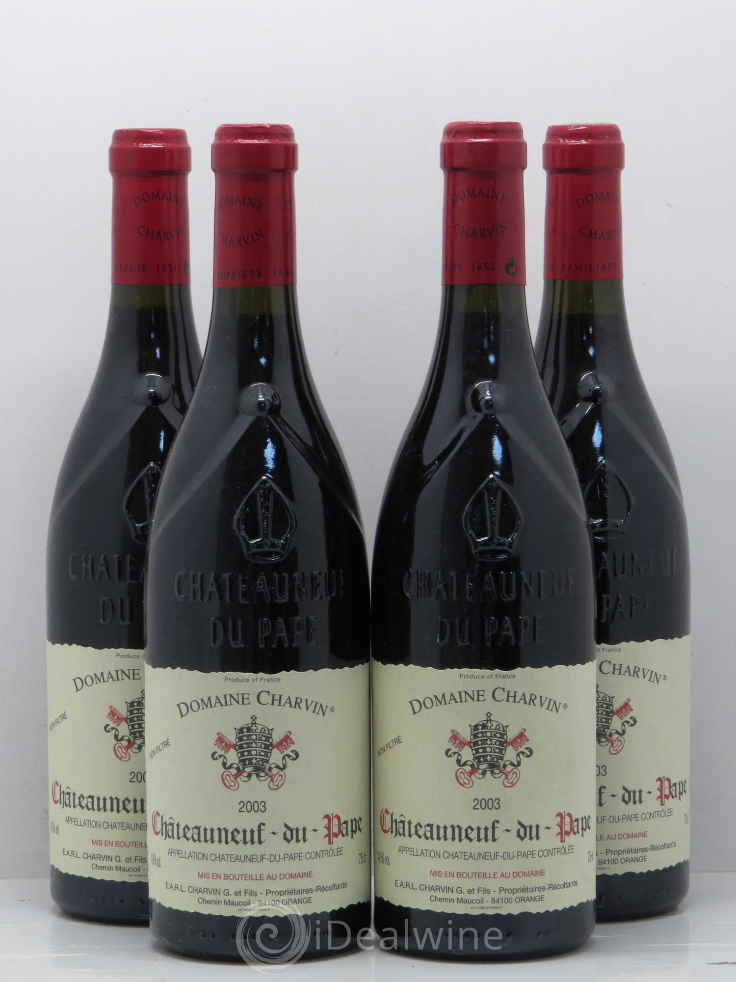 Châteauneuf-du-Pape Charvin (Domaine) 2003 - Lot de 4 bouteilles - 0