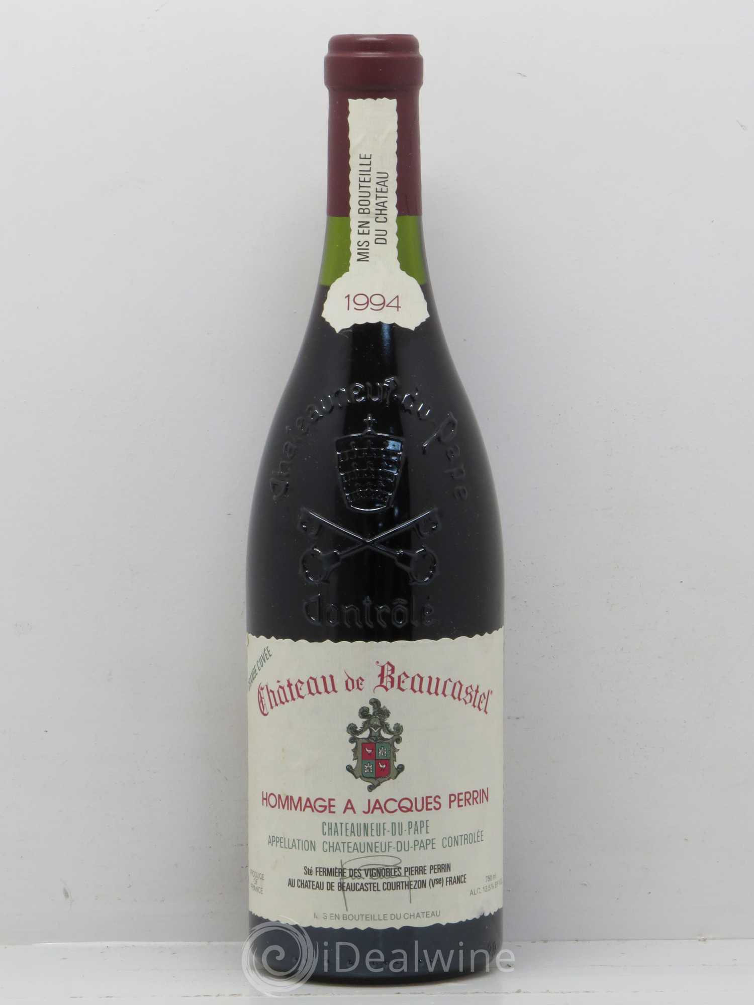Châteauneuf-du-Pape Château de Beaucastel Hommage à Jacques Perrin Famille Perrin 1994 - Lot de 1 bouteille - 0