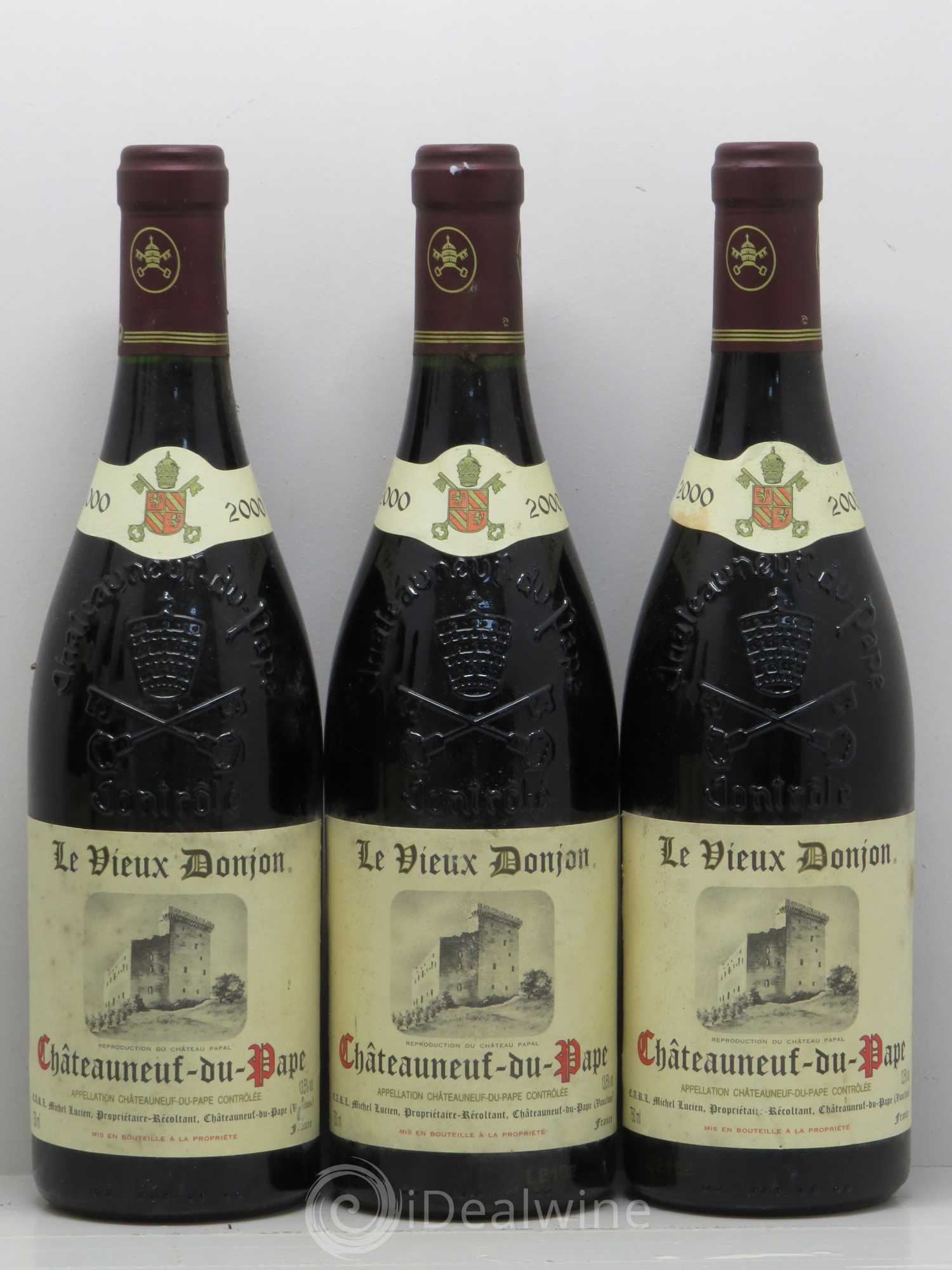 Châteauneuf-du-Pape Le Vieux Donjon Michel Lucien 2000 - Lot de 6 bouteilles - 1